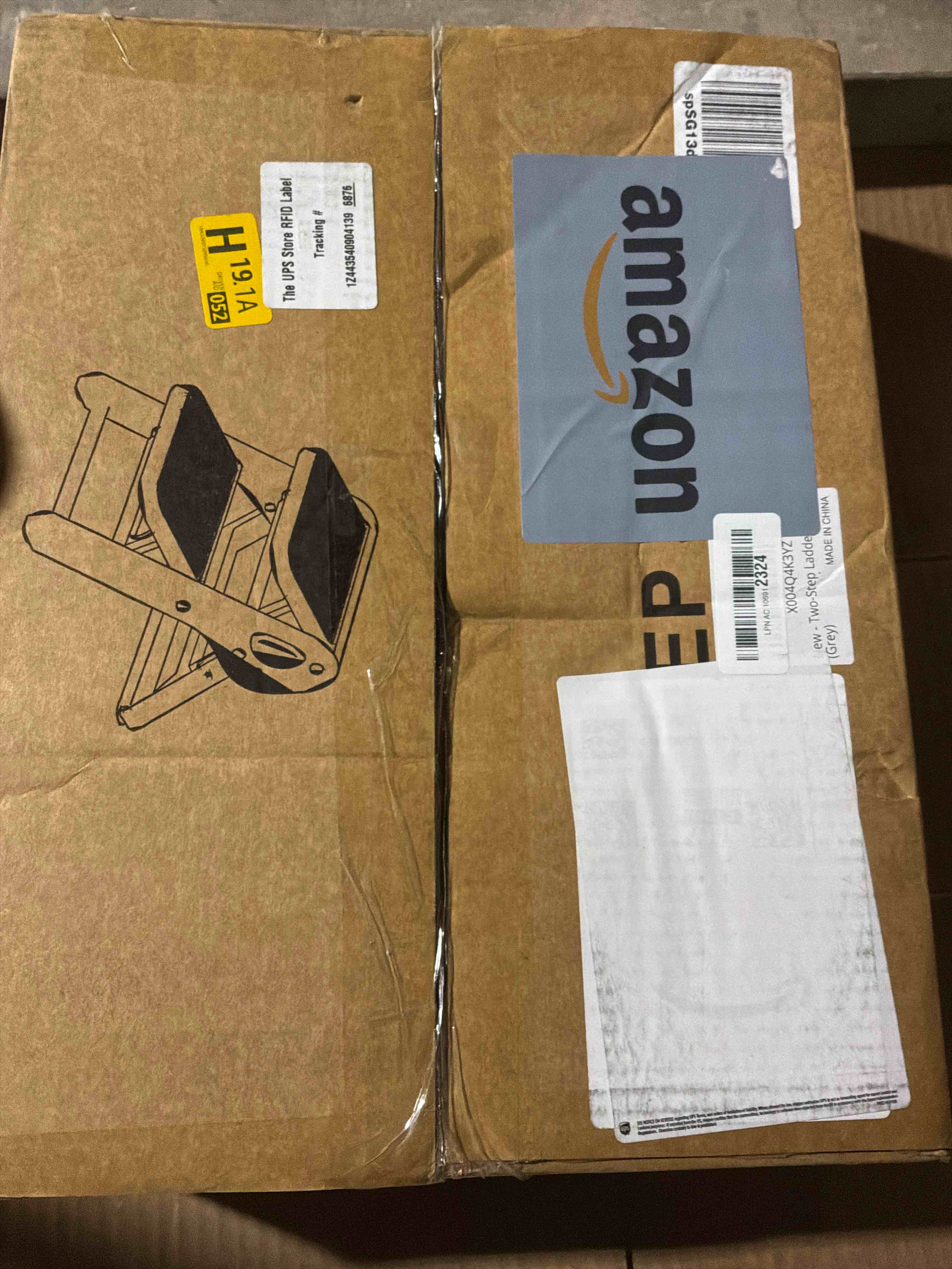 Condition photo showing New/Like New for Foldable Toddler Step Stool for Bathroom Sink - 2-Step Kids Stool for Potty Training, Kitchen Counter & Bedroom, Sturdy Non-Slip Child Safety Stool Helper Gray