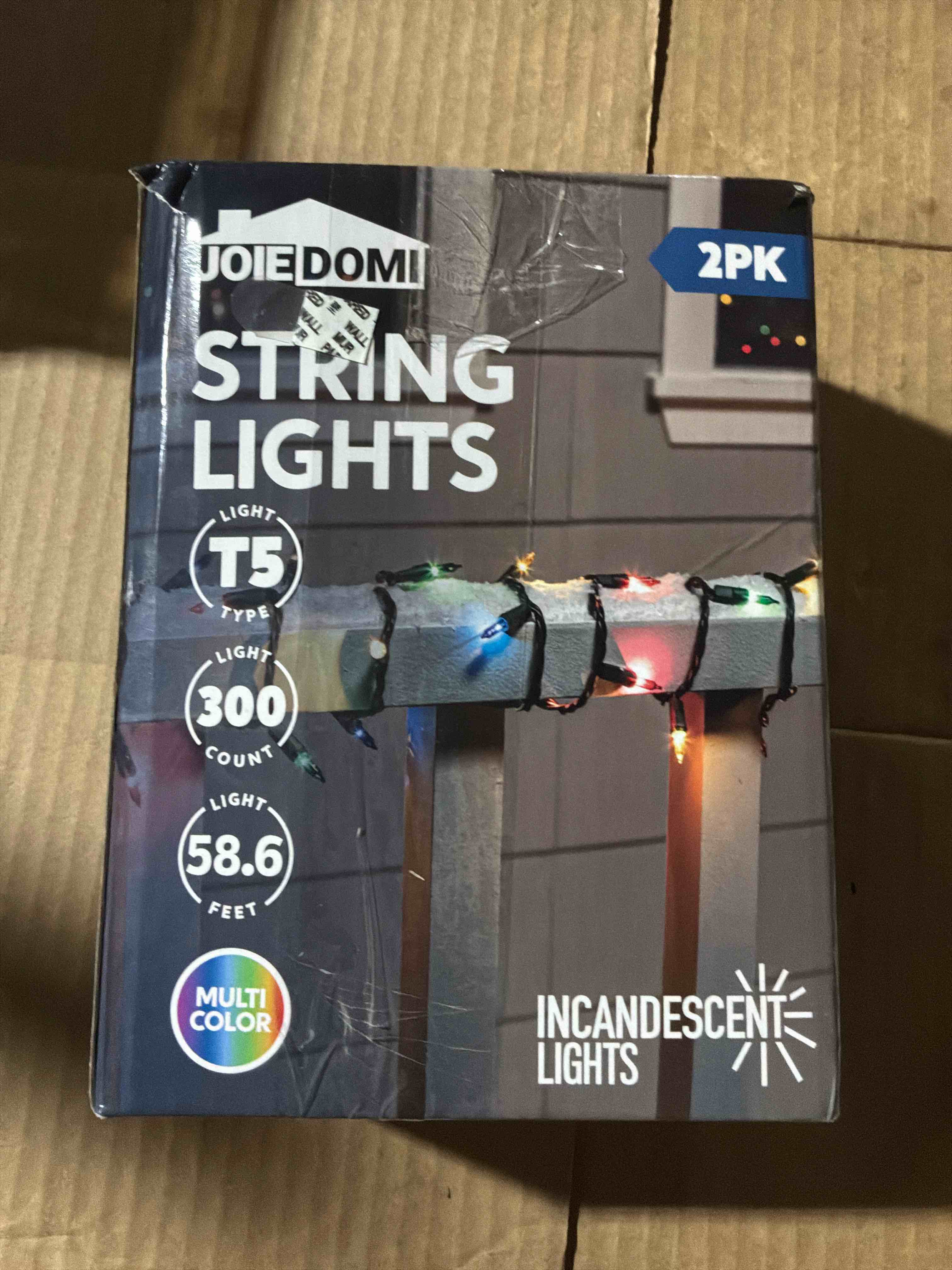 Condition photo showing Good Condition for Joiedomi Multicolor Christmas String Lights,300(2x150) 62.4FT Christmas Fairy Tree Lights Plug in for Indoor Outdoor Xmas Decorations Patio Holiday Theme Party Yard House,Green Wire Multicolor 150 Lights×2 Pack