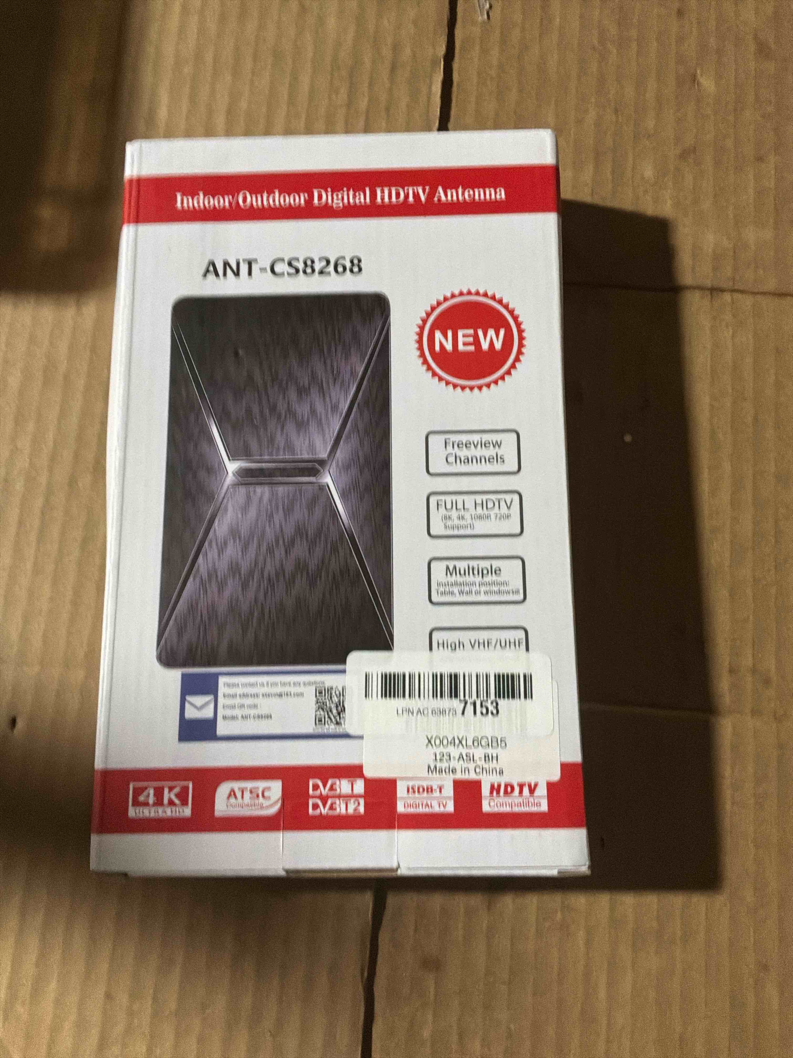 Condition photo showing New/Like New for 2026 Upgraded Indoor TV Antenna, 3600+ Miles Range HD Digital Antenna for Smart TV, Strongest with Amplified Signal Booster Supports 4K 8K 1080p All TVs- 38FT Coaxial Cable for Local Channels black