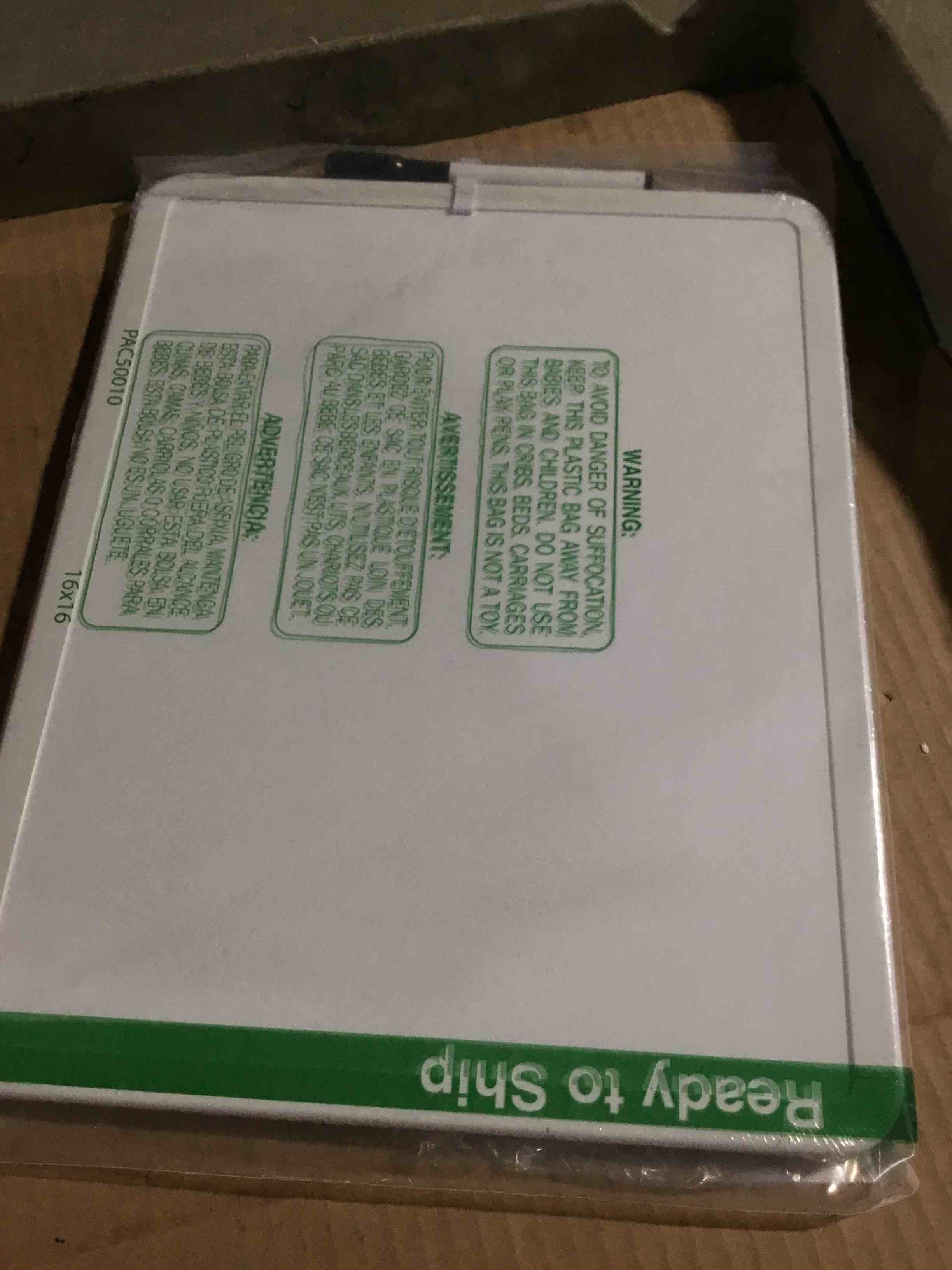 Condition photo showing New/Like New for Mr. Pen- Dry Erase Board, 14” x 11” with a Black Dry Erase Marker, Small Mini White Board for Students, White Frame, Includes Double Sided Tapes