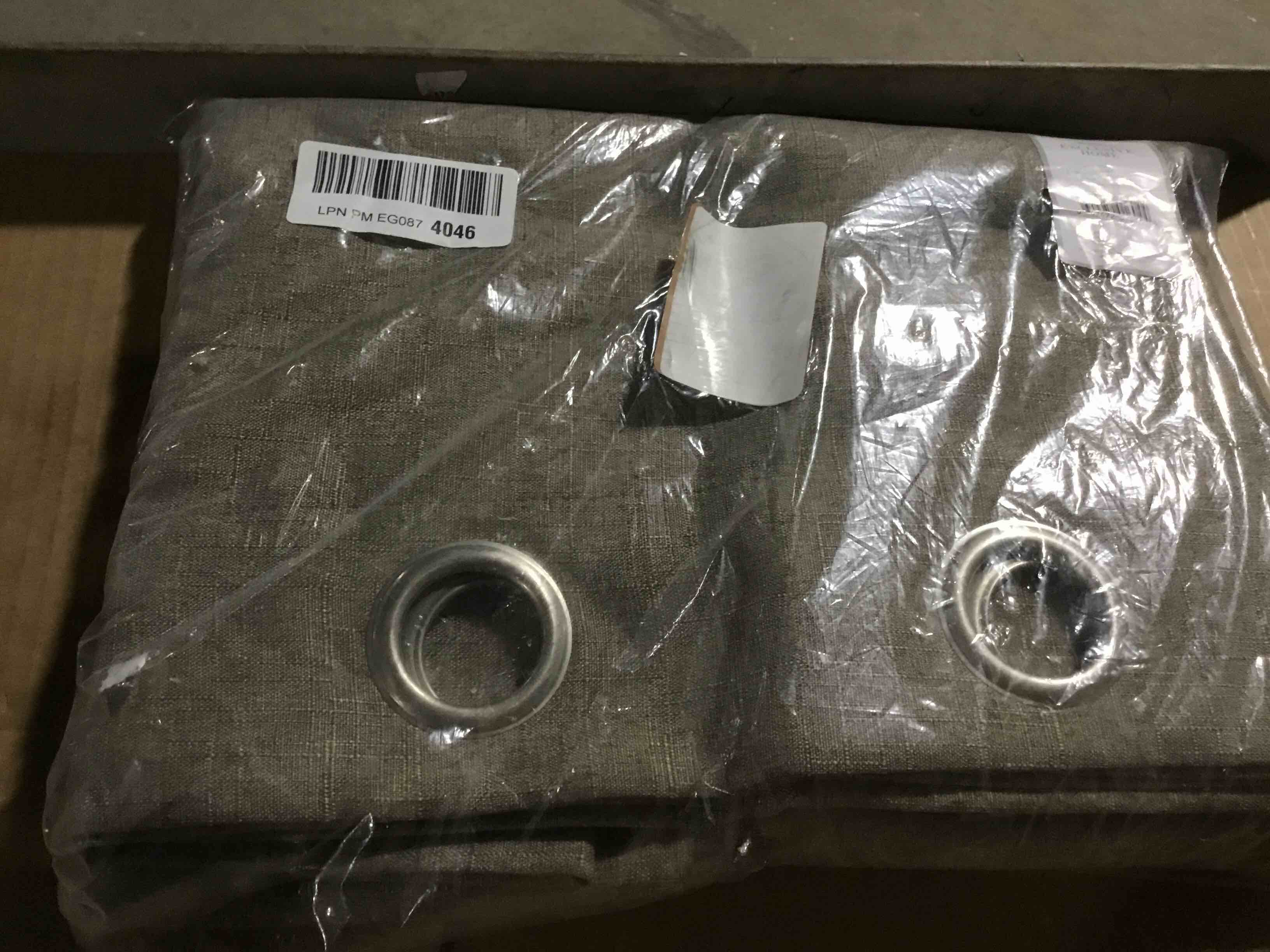 Condition photo showing Good Condition for Exclusive Home Loha Linen Grommet Top Curtain Panel Pair, 54"x84", Cafe Cafe 54"W x 84"L (Pack of 2)