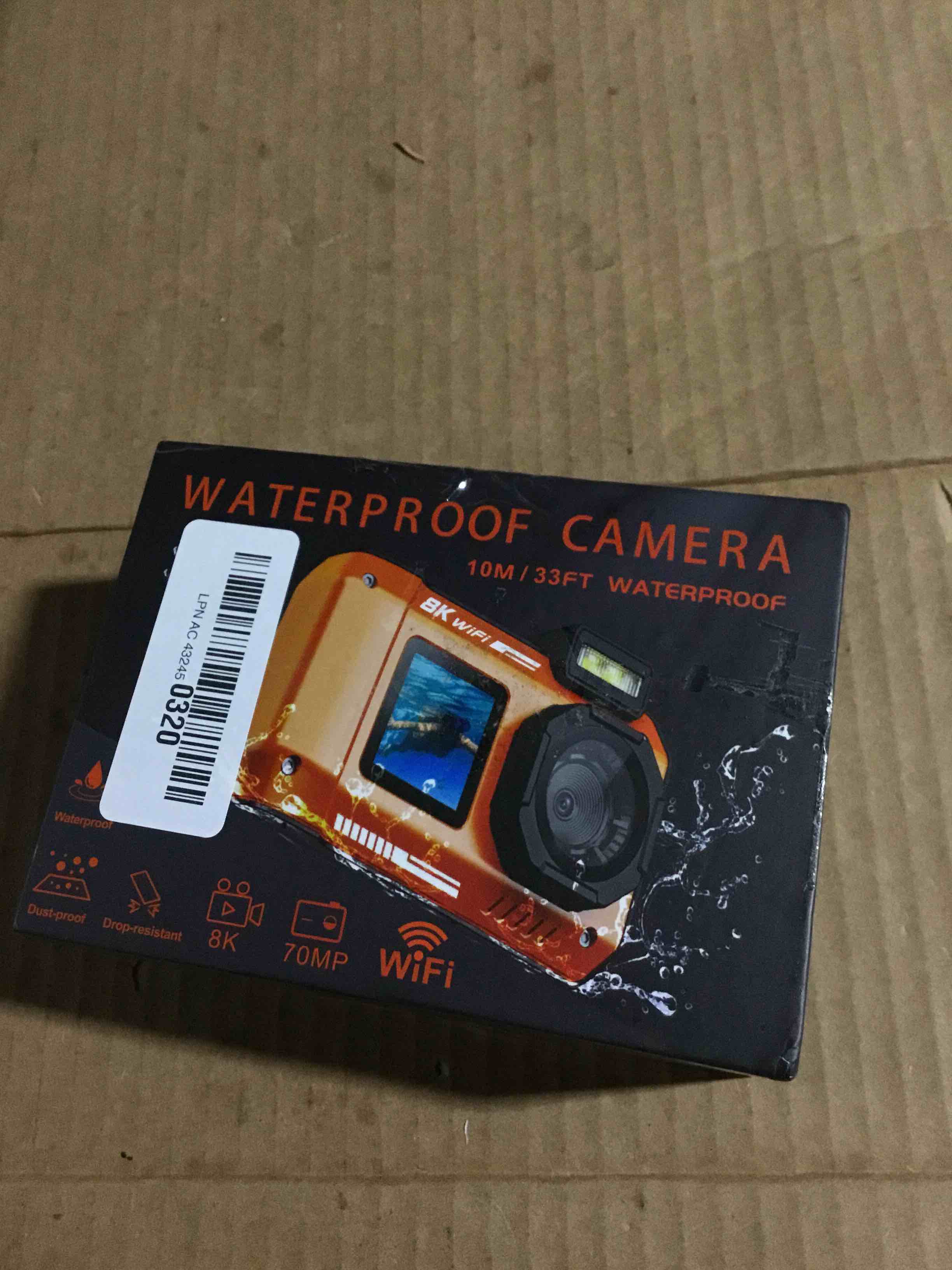Condition photo showing Good Condition for Underwater Camera 8K 70MP Digital Camera 33FT Waterproof Camera with 32GB Card Rugged Dustproof Shockproof