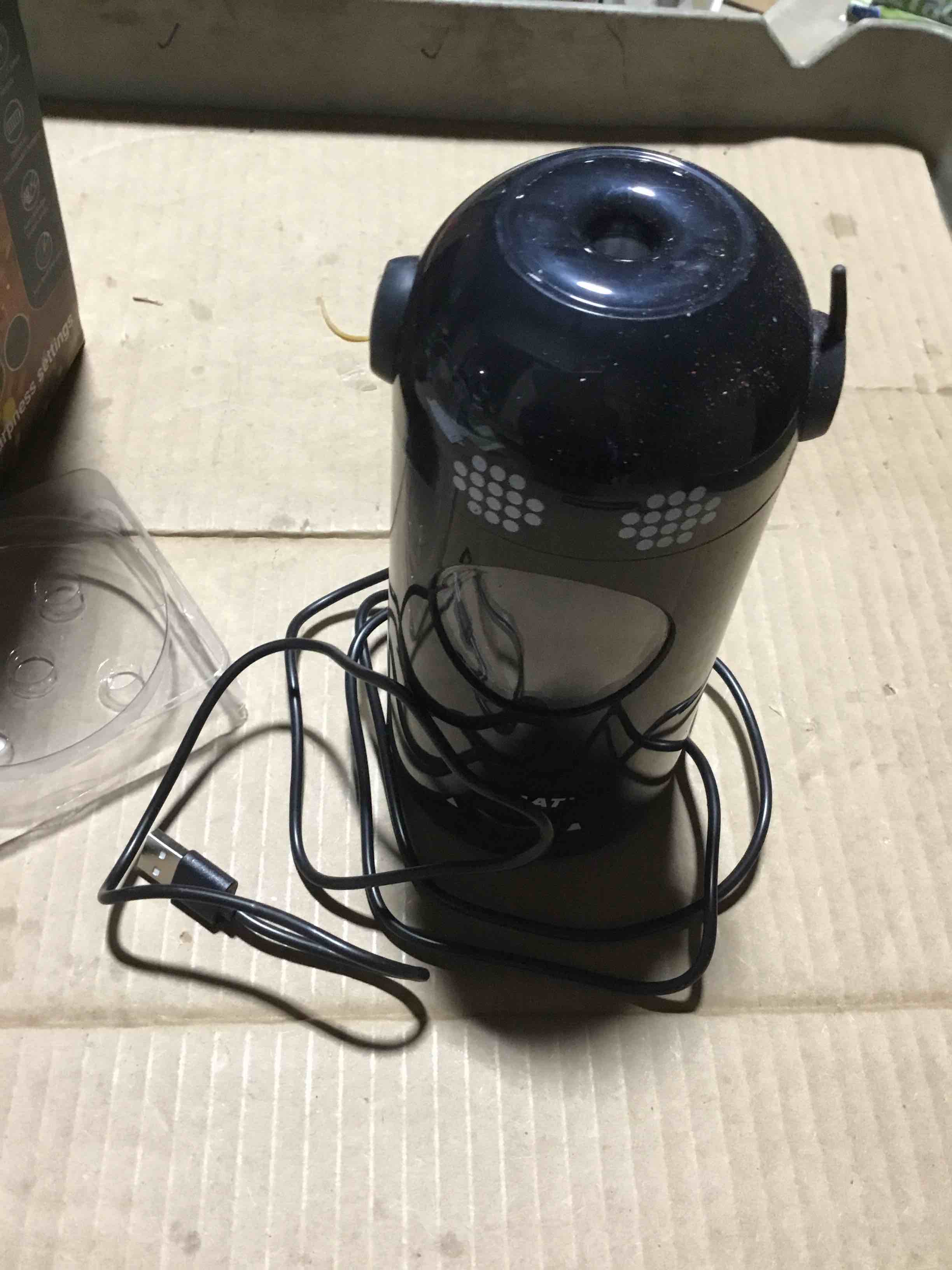 Condition photo showing As Is for AFMAT Electric Pencil Sharpener Fully Automatic, Colored Pencil Sharpeners for 7-11.5mm Pencils, Rechargeable Hands-Free Robot Sharpener for Classroom, Home, Office, Battery Operated, PSX5EW, Black