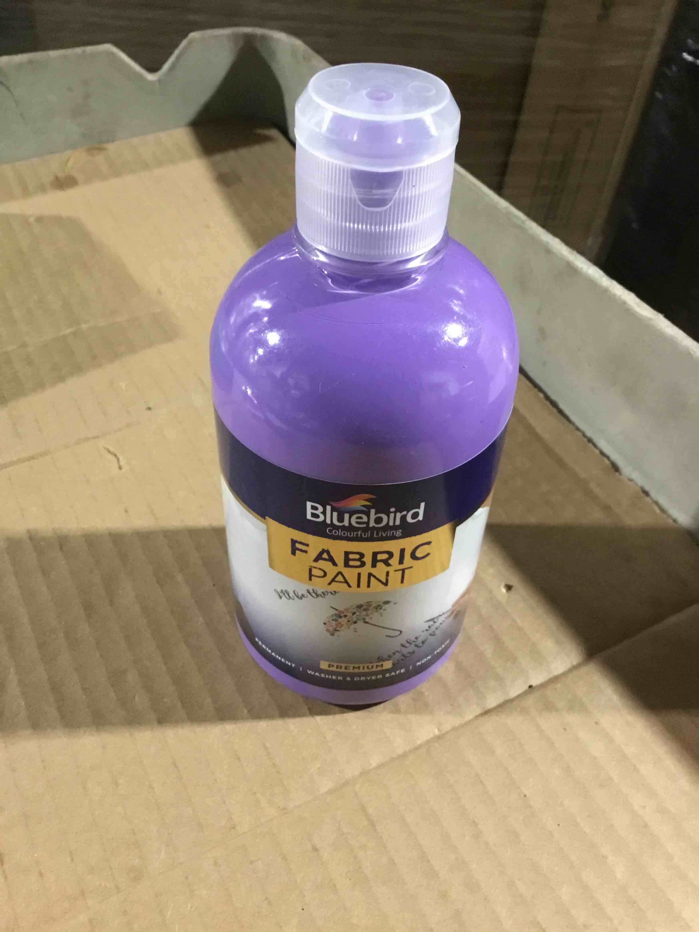 Condition photo showing Good Condition for BLUEBIRD Fabric Paint, Victorian Purple, 16.9 Fl Oz, Permanent Fabric Paints for Easter Decor, Clothes, Furniture Upholstery 16.9 Fl Oz (Pack of 1) Victorian Purple