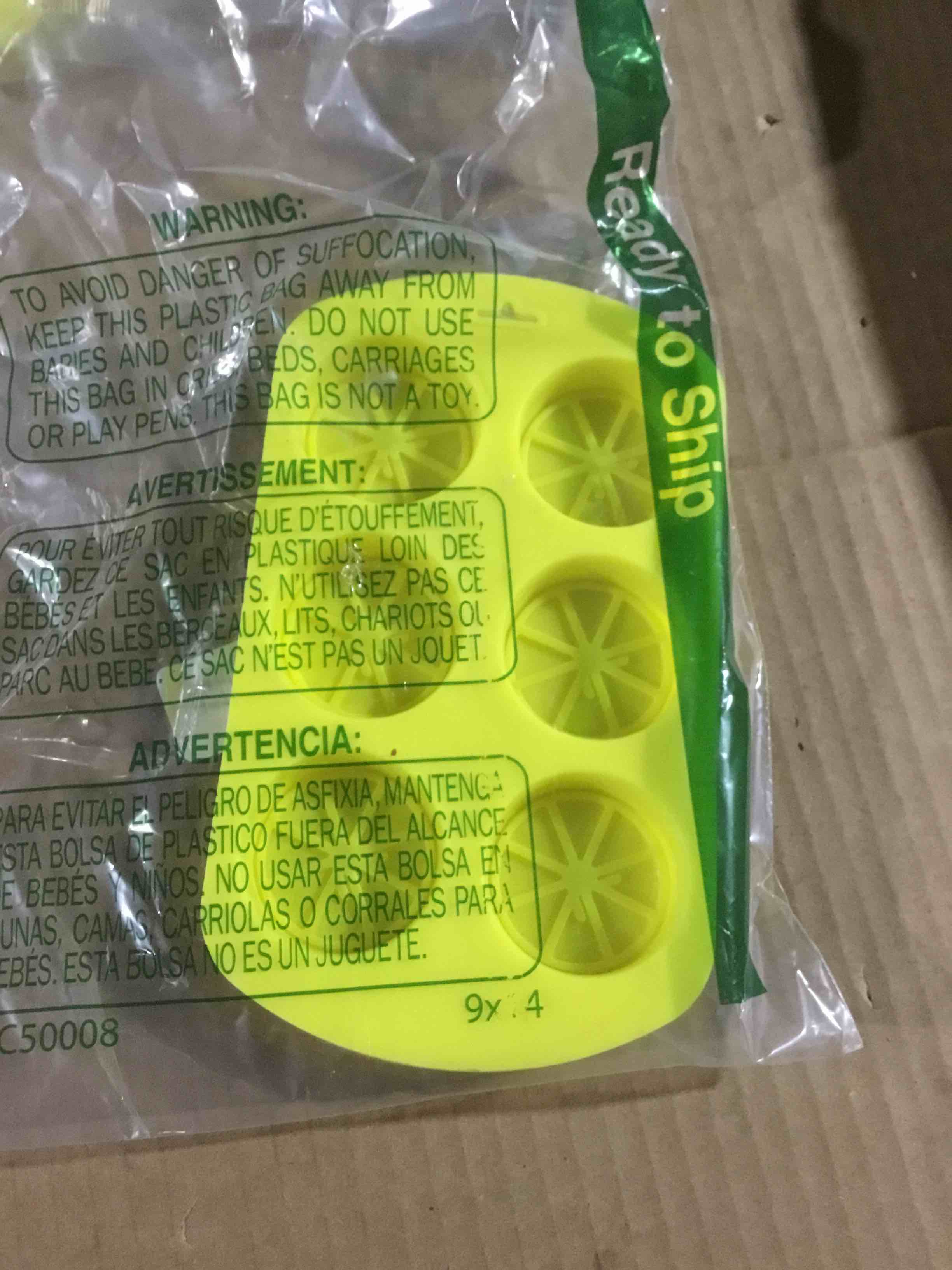 Condition photo showing New/Like New for 2 pack silicone fruit molds, ymapinc 3d lemon shaped molds, reusable baking mold for chocolates, jellies, candles & desserts, oven/dishwasher safe candy making supplies
