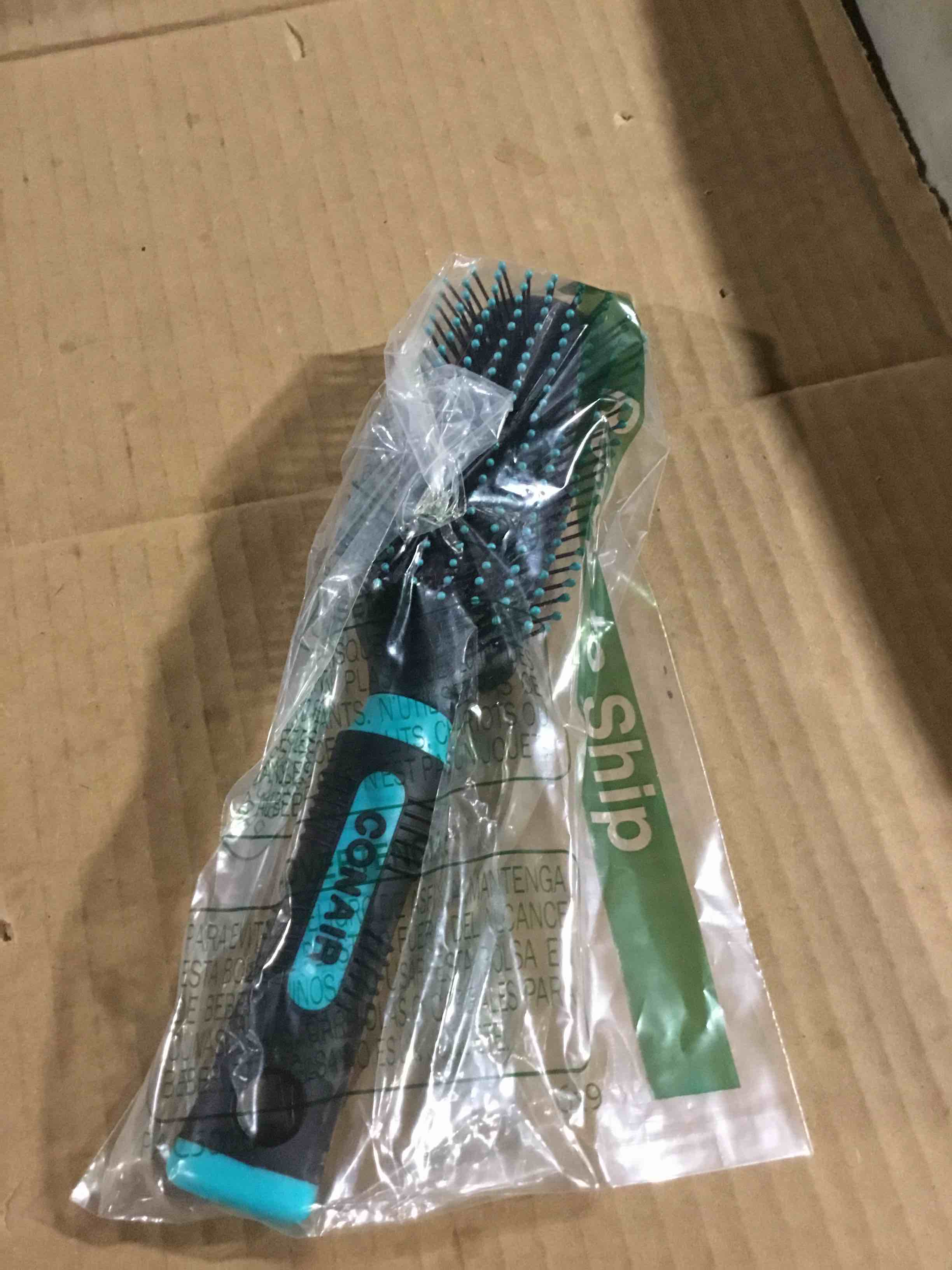 Condition photo showing New/Like New for Conair Salon Results Detangling Hairbrush - For Men and Women, All Hair Types with Nylon Bristles Teal 1 Count (Pack of 1)