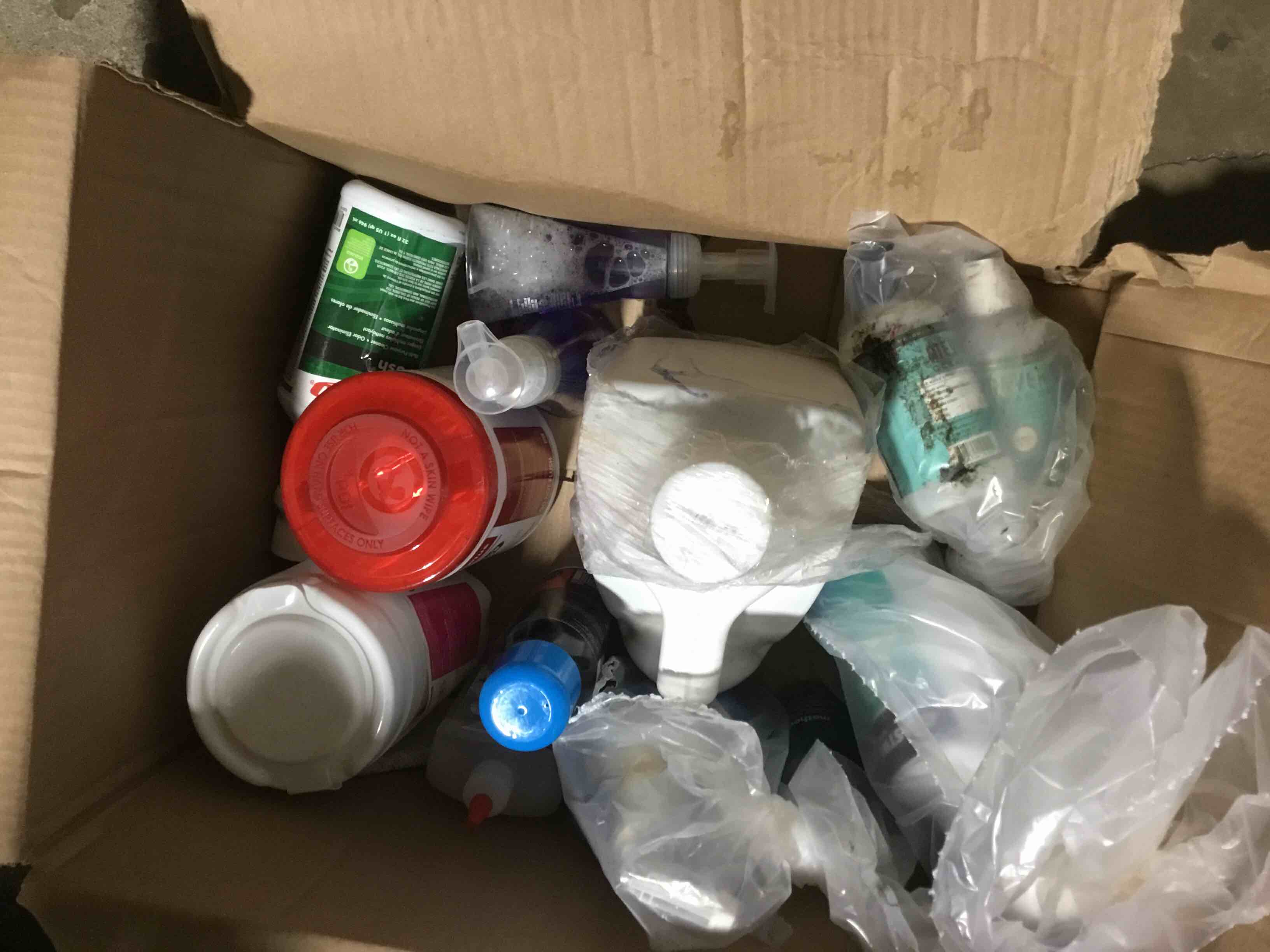 assorted cleaning products 