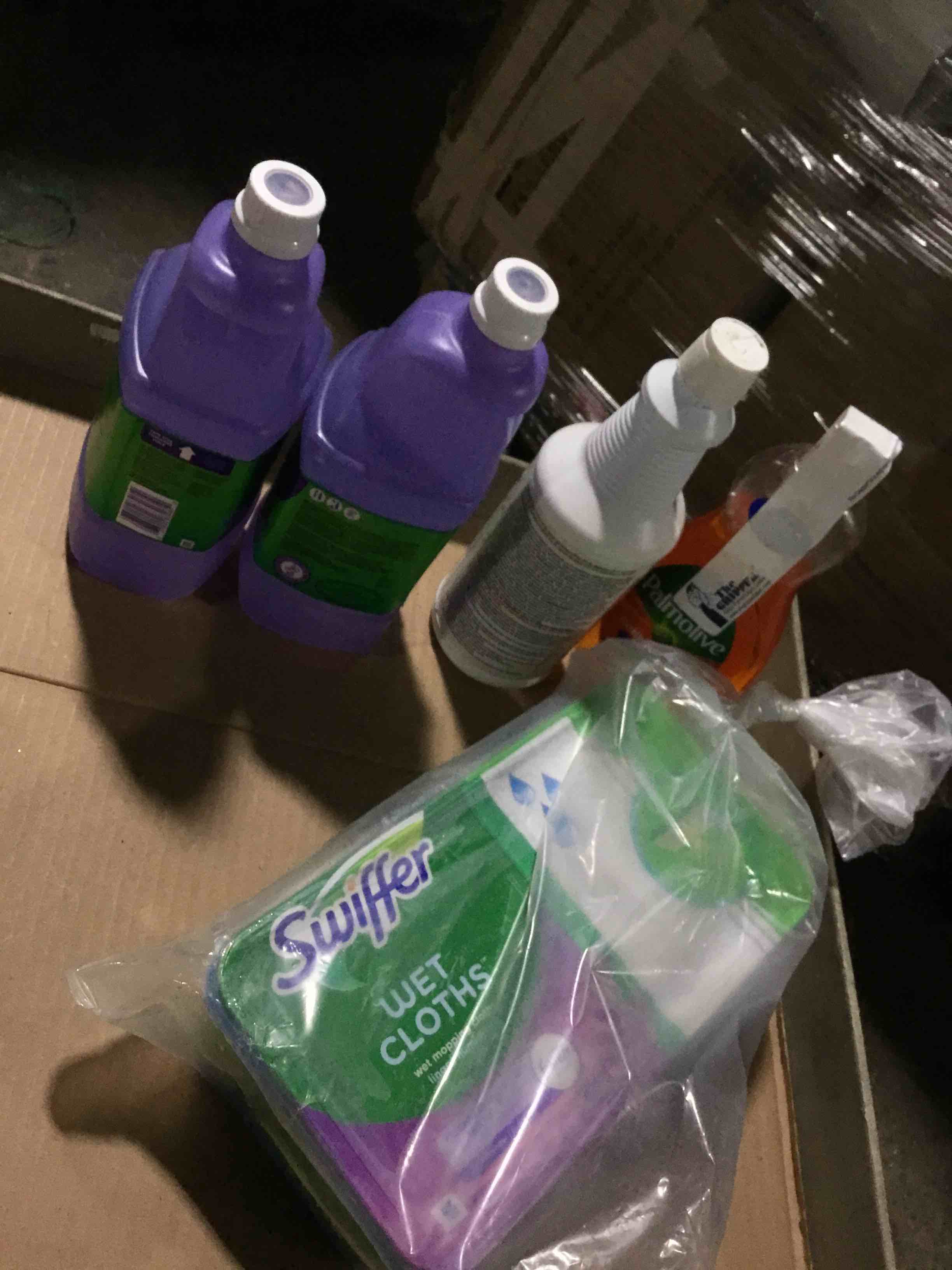 Condition photo showing Good Condition for Assortment for cleaning… ( May include soaps, paper towels, disinfectant and other) various Marks and size…