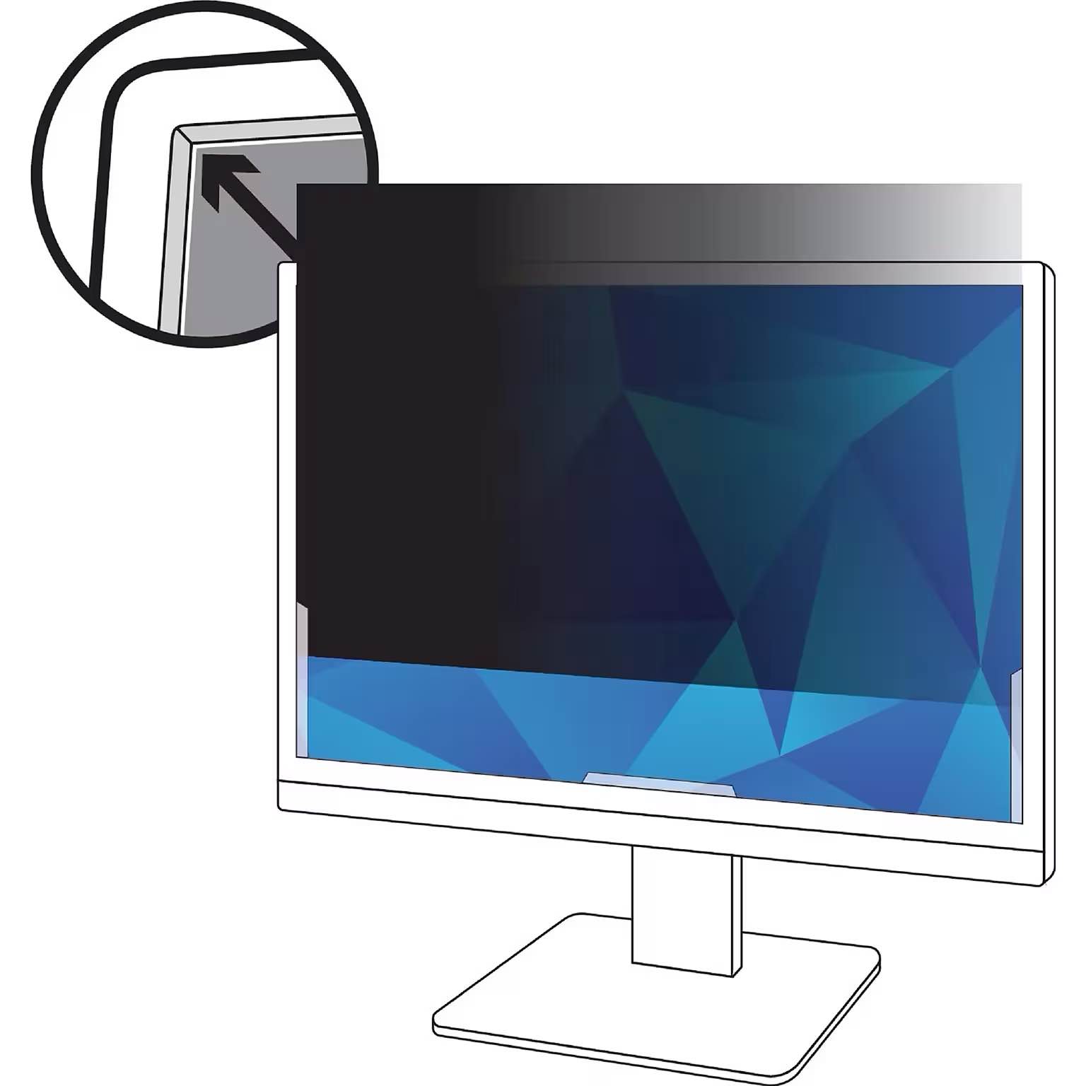Pack of 2 3M PF220W LCD Privacy Filter for 22 Wide LCD Desktop