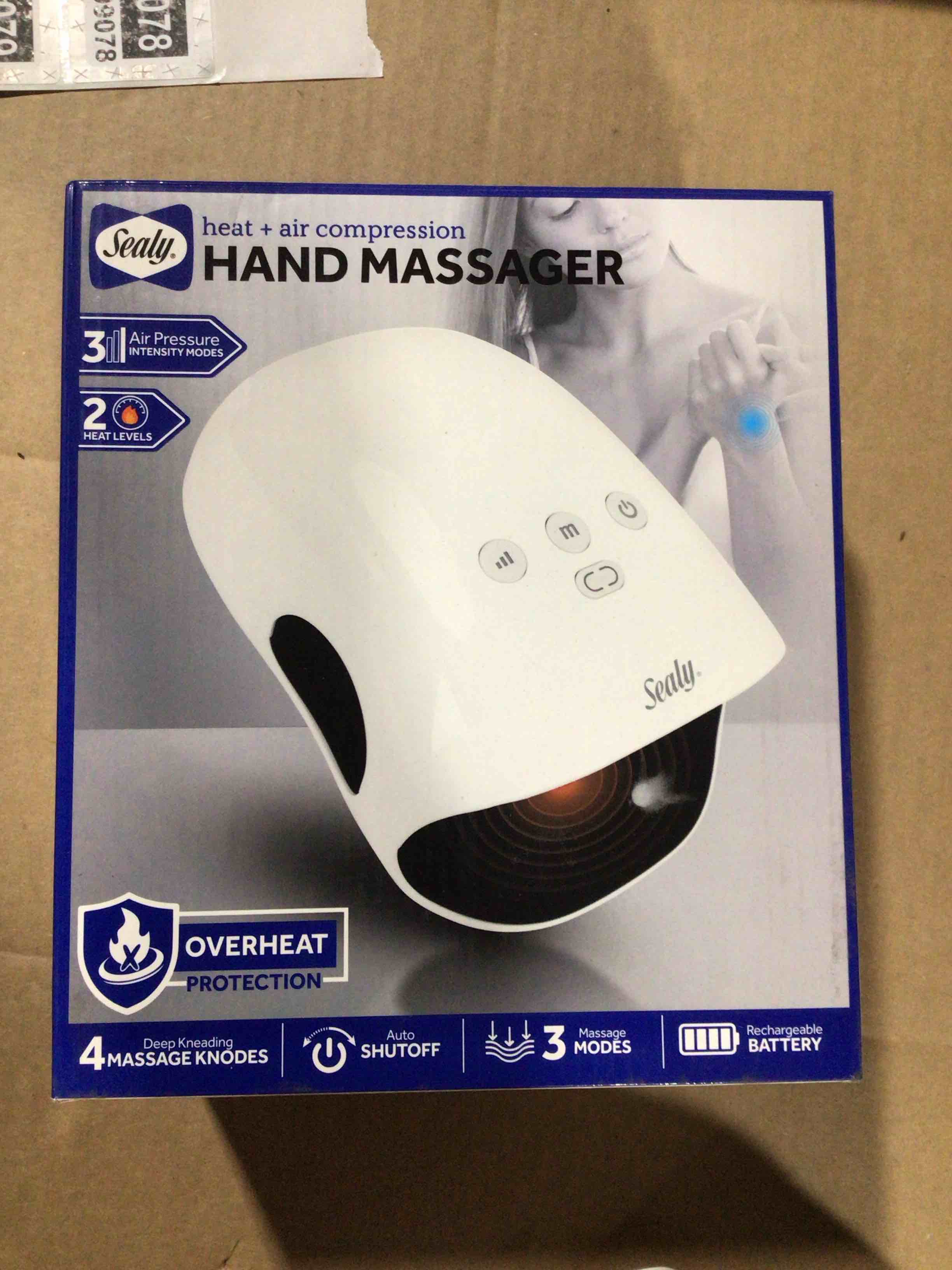 Condition photo showing Good Condition for SEALY Premium Cordless Hand Massager with Heat and Compression – Rechargeable  Portable  Adjustable Intensity  Relaxation for Hands and Fingers