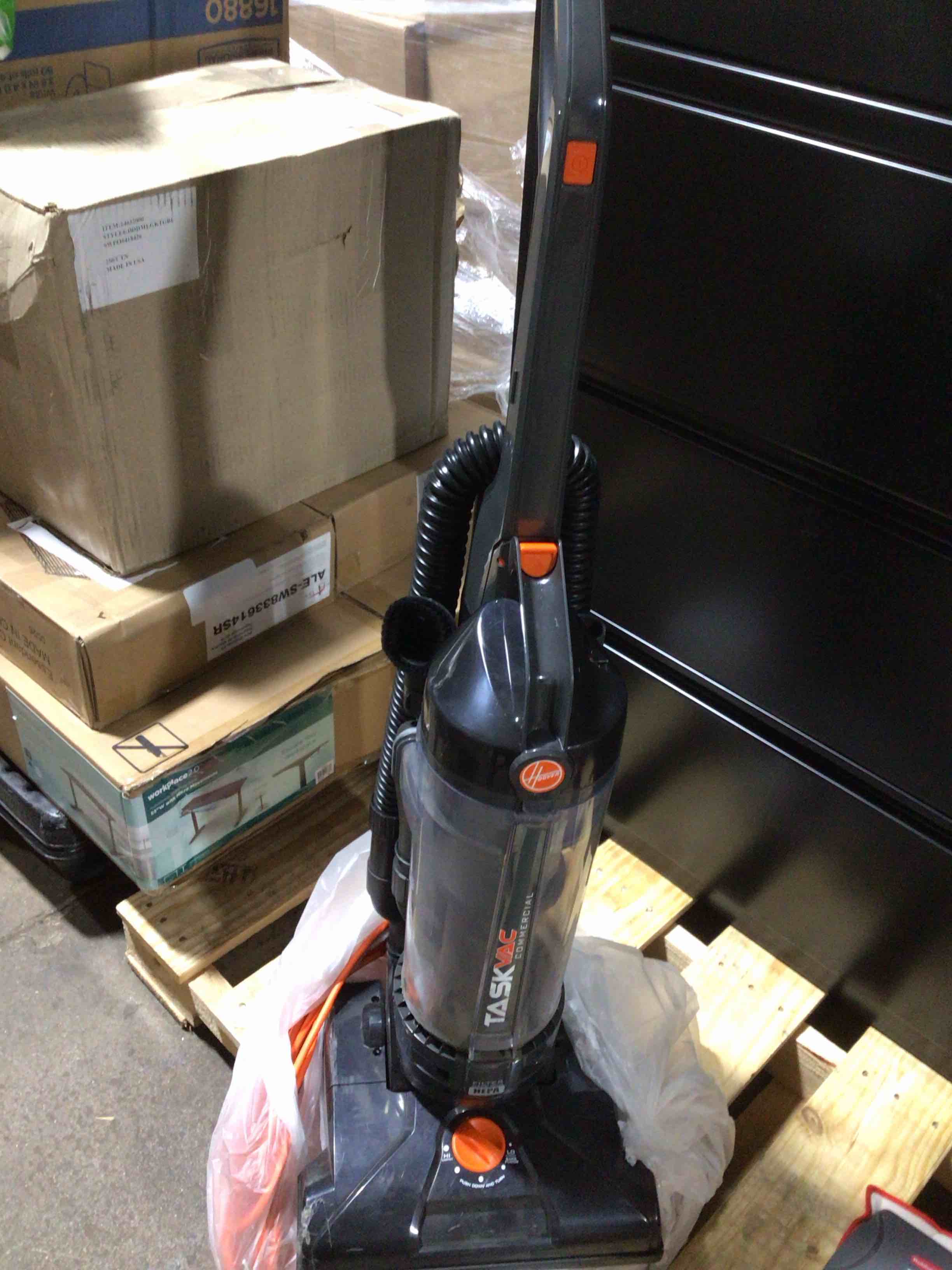 Condition photo showing As Is for Hoover CH53010 14" Task Vac Commercial Bagless Upright Vacuum Cleaner