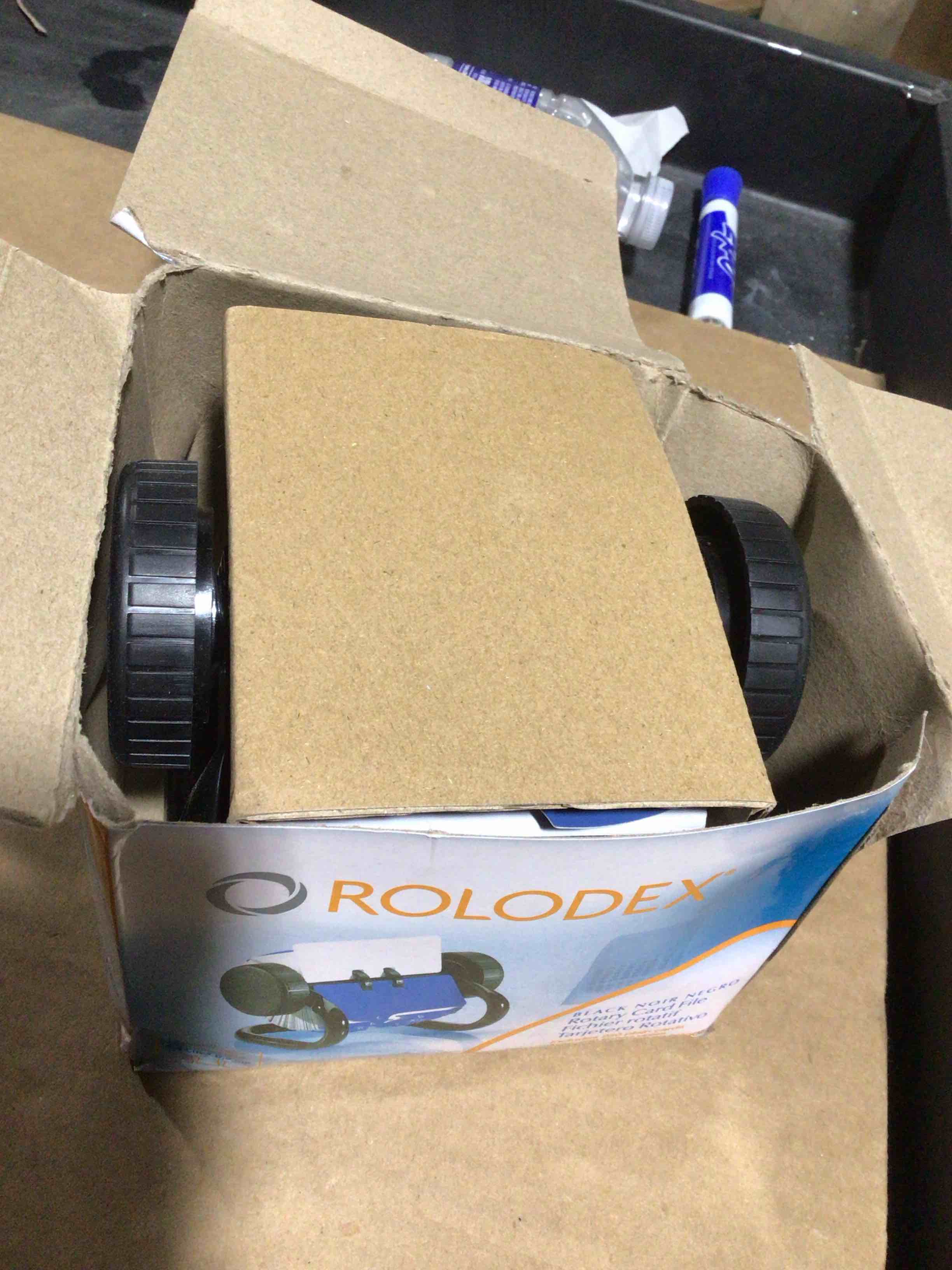 Condition photo showing New/Like New for Rolodex Classic Open Rotary Card File 250 1-3/4 x 3-1/4 Inch Cards and 24 A-Z Guides  Black