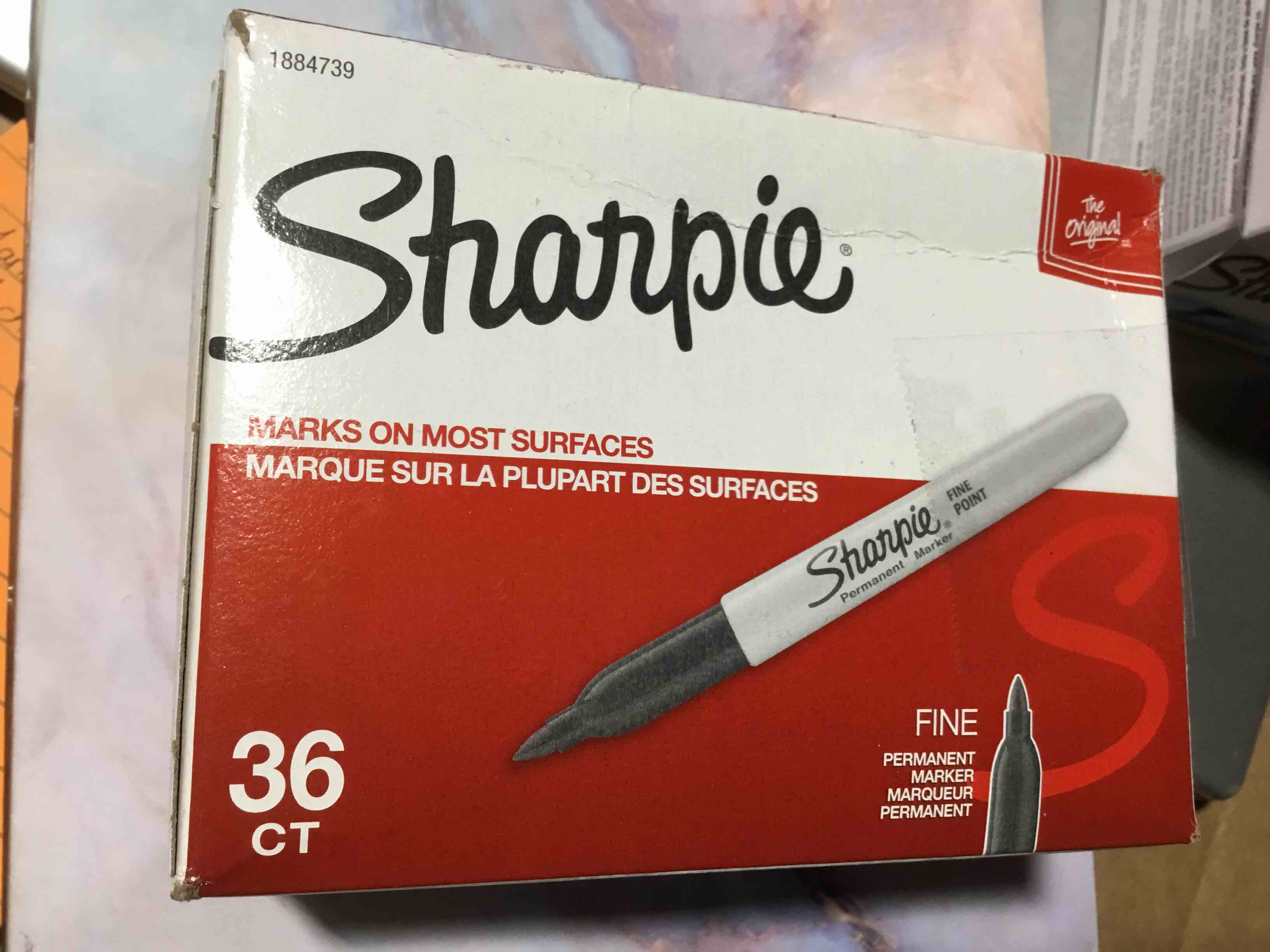Condition photo showing New/Like New for Sharpie Permanent Markers  Fine Point  Black  36 Count