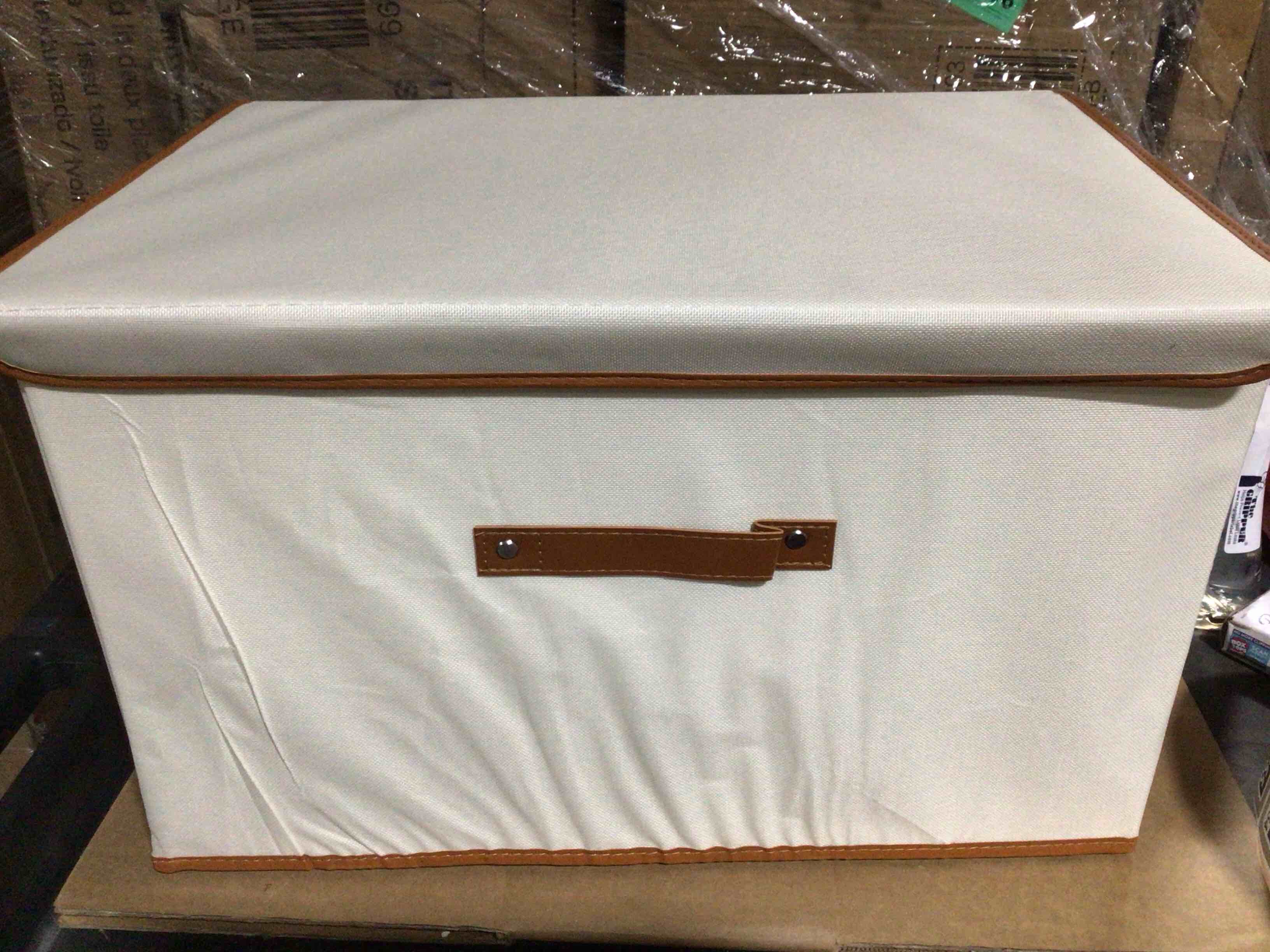 Condition photo showing New/Like New for Foldable Storage Bin with Lid for Home Organization, Beige 50x35x31