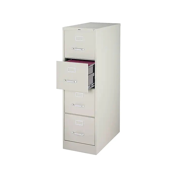 Staples Commercial 4-Drawer Vertical File Cabinet Letter Size Lockable 51.97 H x 15 W x 22 D Putty