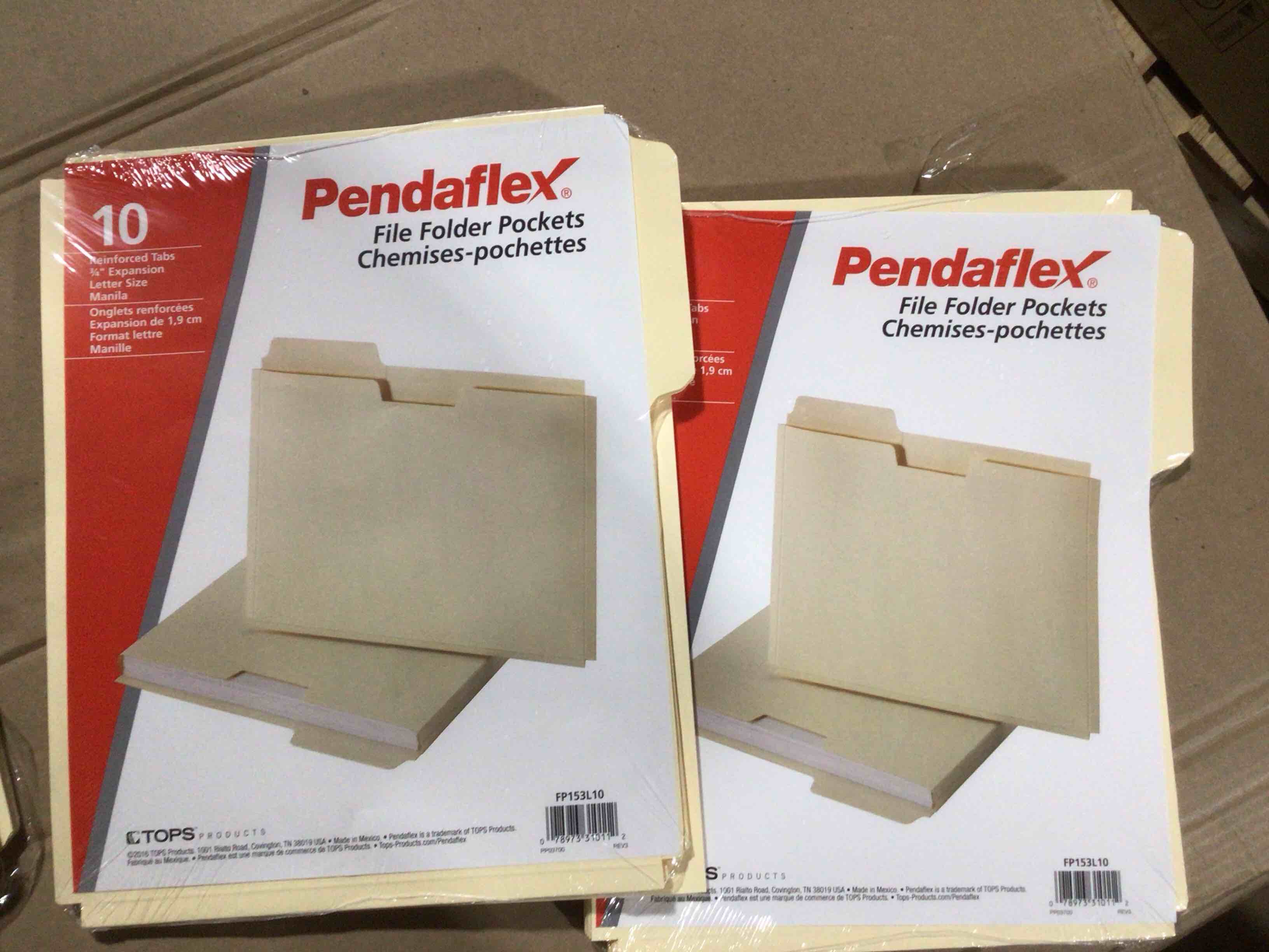 Condition photo showing New/Like New for Pack of 2 Pendaflex FP153L10 0.75 in. Expansion Letter Size File Folder Pocket - Manila (20/Pack)