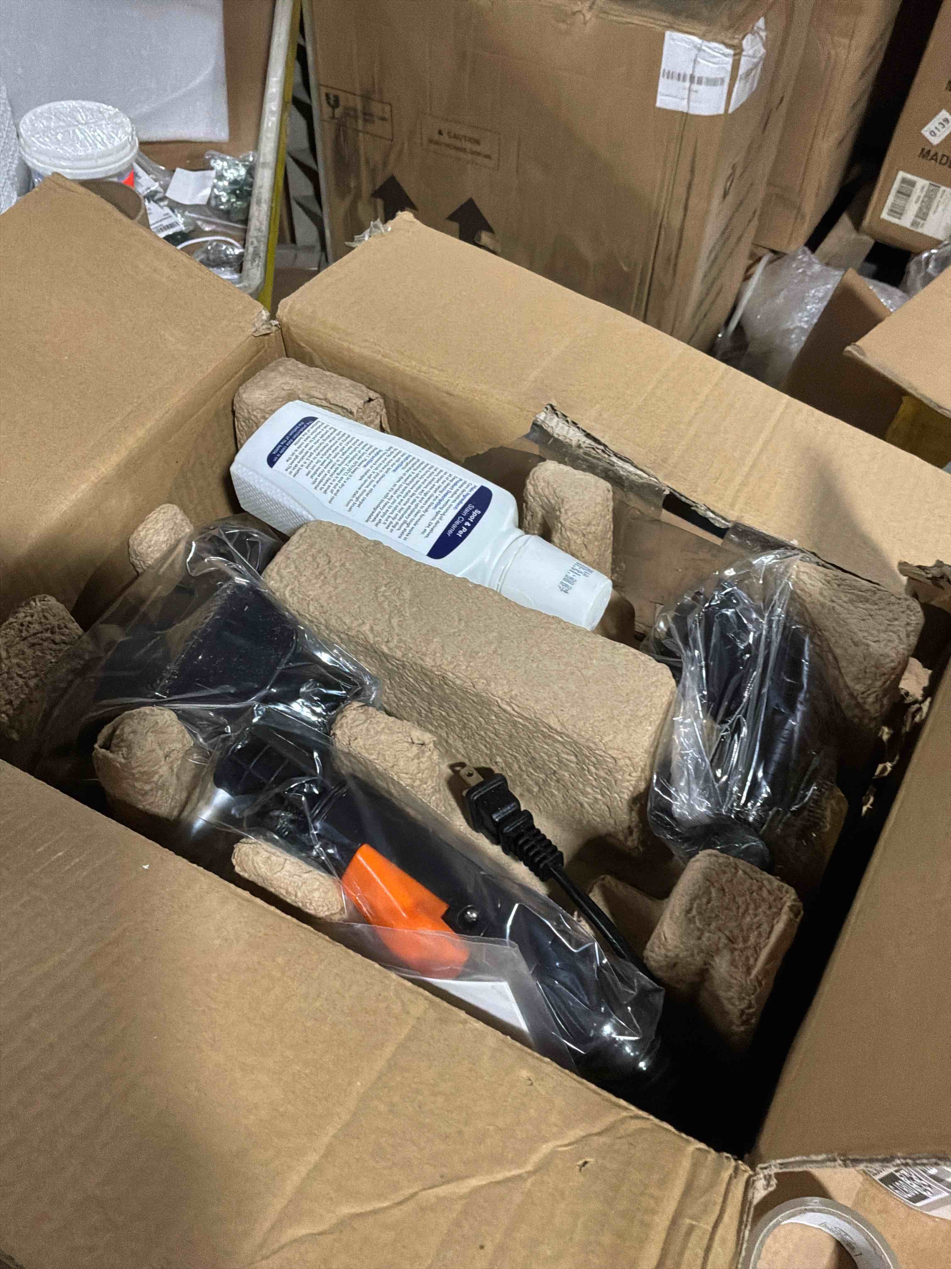 Condition photo showing Good Condition for Portable Carpet & Upholstery Cleaner, Deep Cleaning for Rugs, Couch, Car Interiors Stains, Pet & Family Friendly, 120V