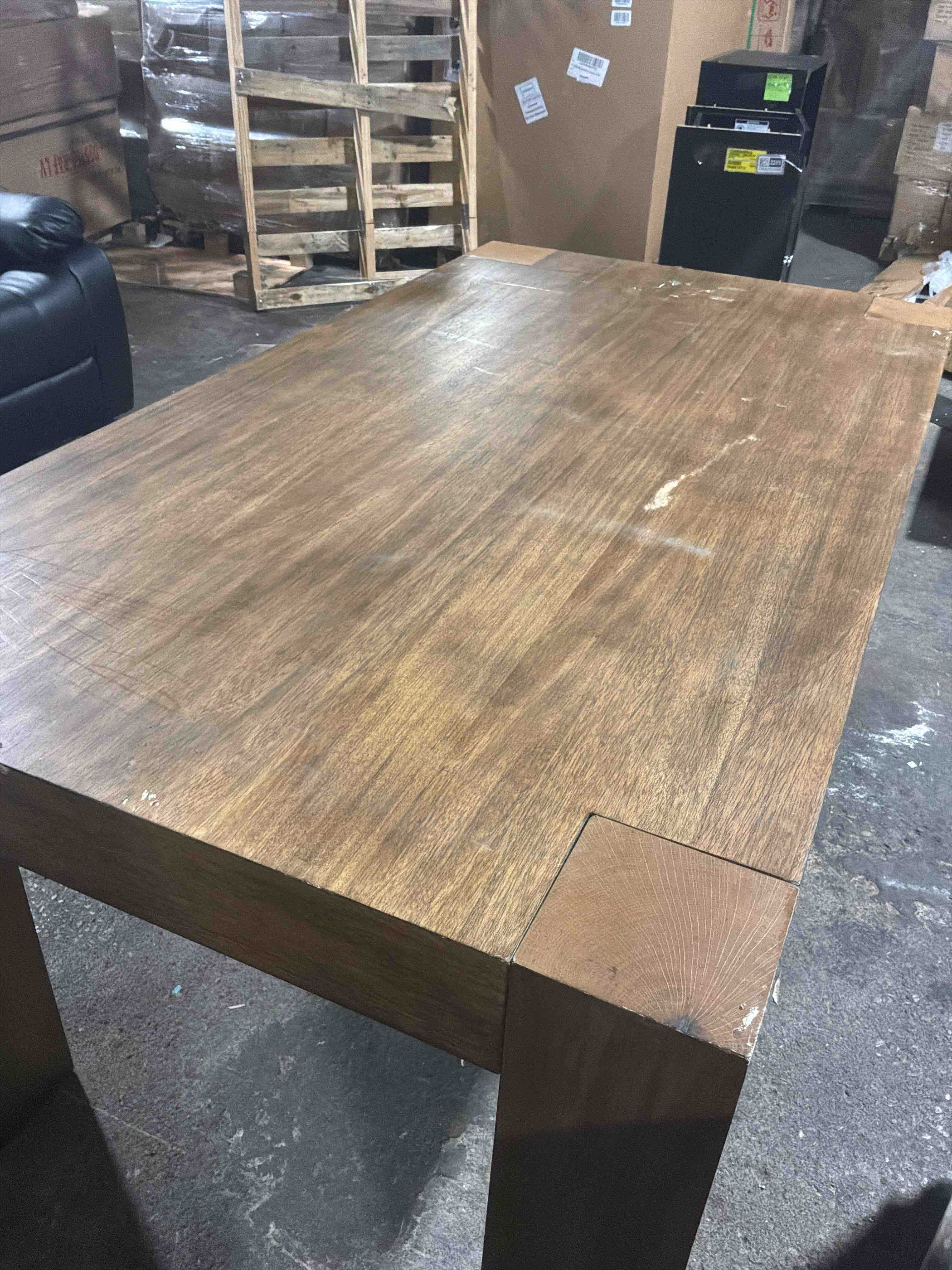 Condition photo showing As Is for Rectangular Wooden Dining Table 72 x 39 