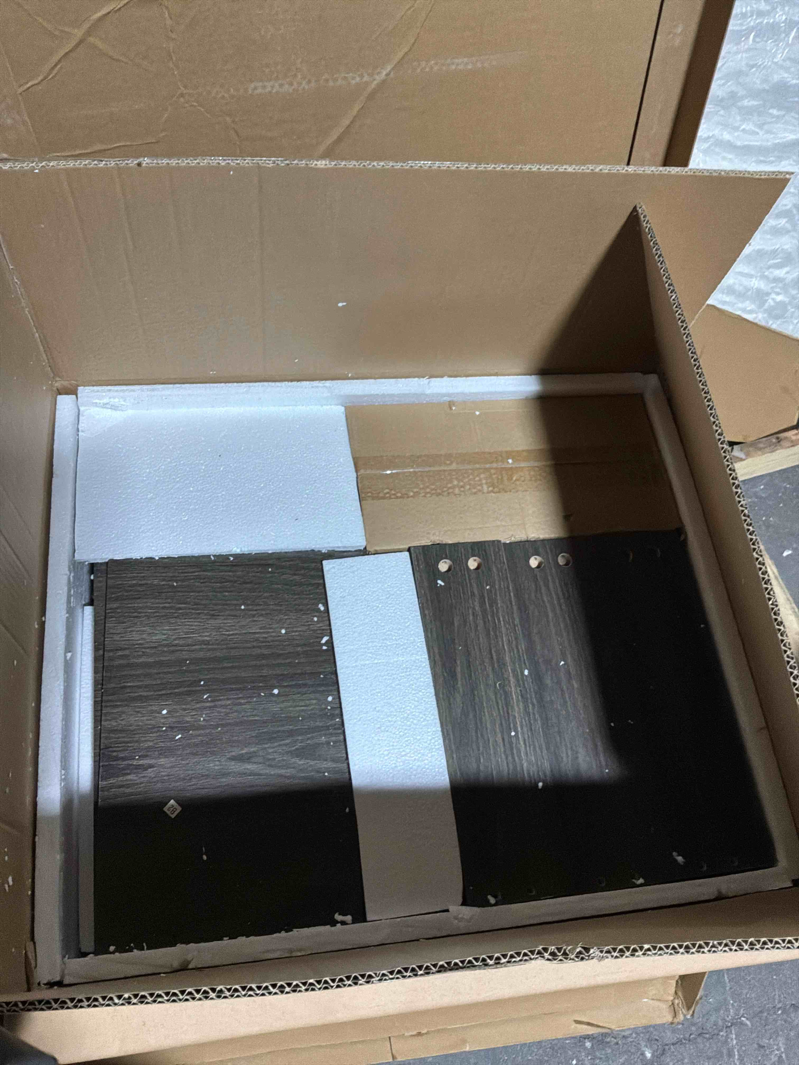 Condition photo showing New/Like New for 72.4” double bathroom vanity with glass top with mirror 