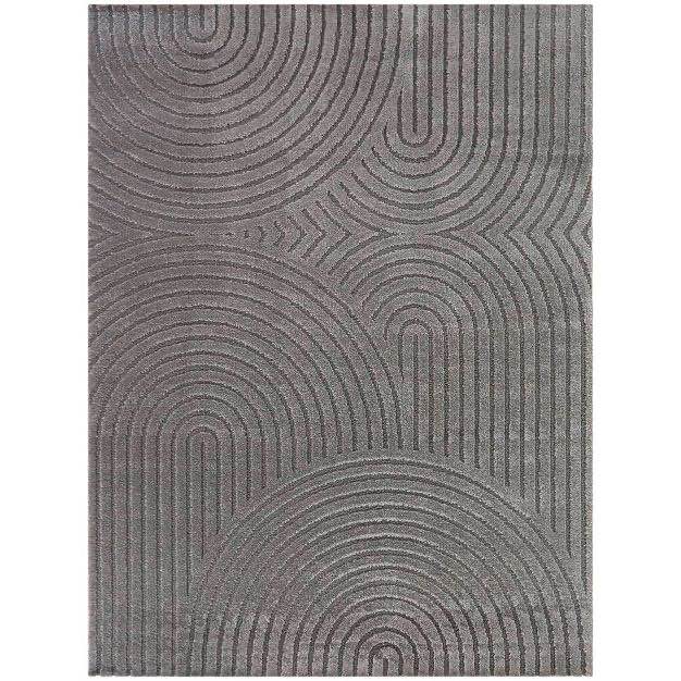 7'10"x10' caserio mid-century modern abstract rug gray - balta rugs