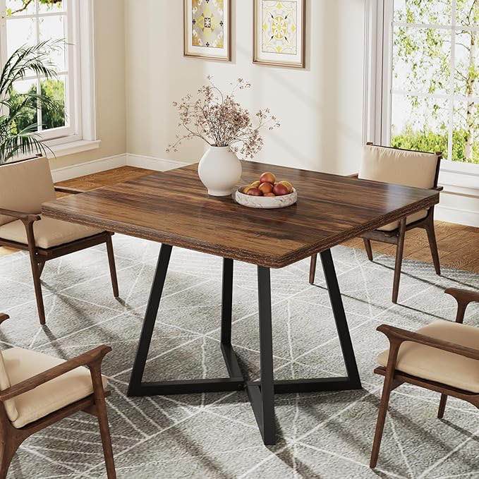 square dining table 31.5â€� industrial dinner table 