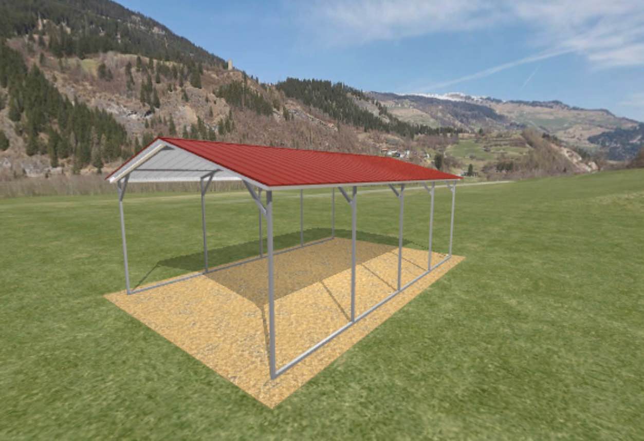 metal carport 12x20 ft ( box 4 of 4 ) 