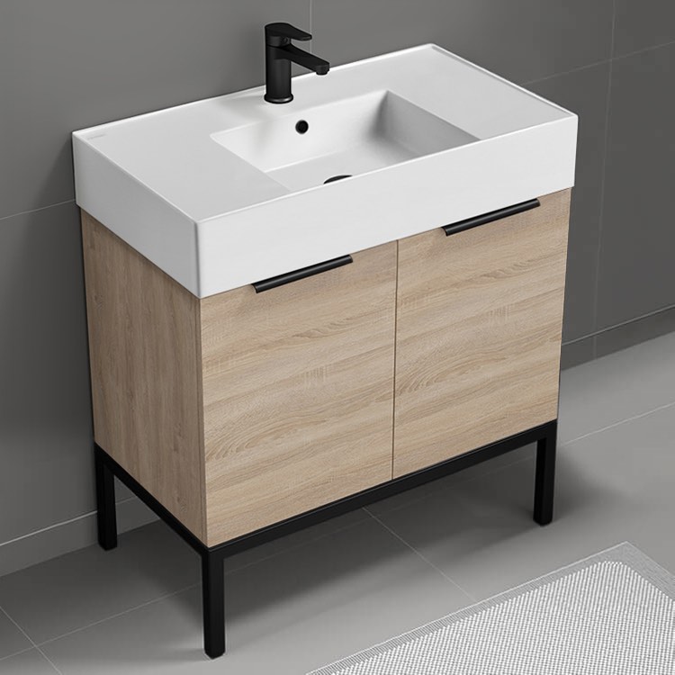 free standing single bathroom vanity ( cabinet only )