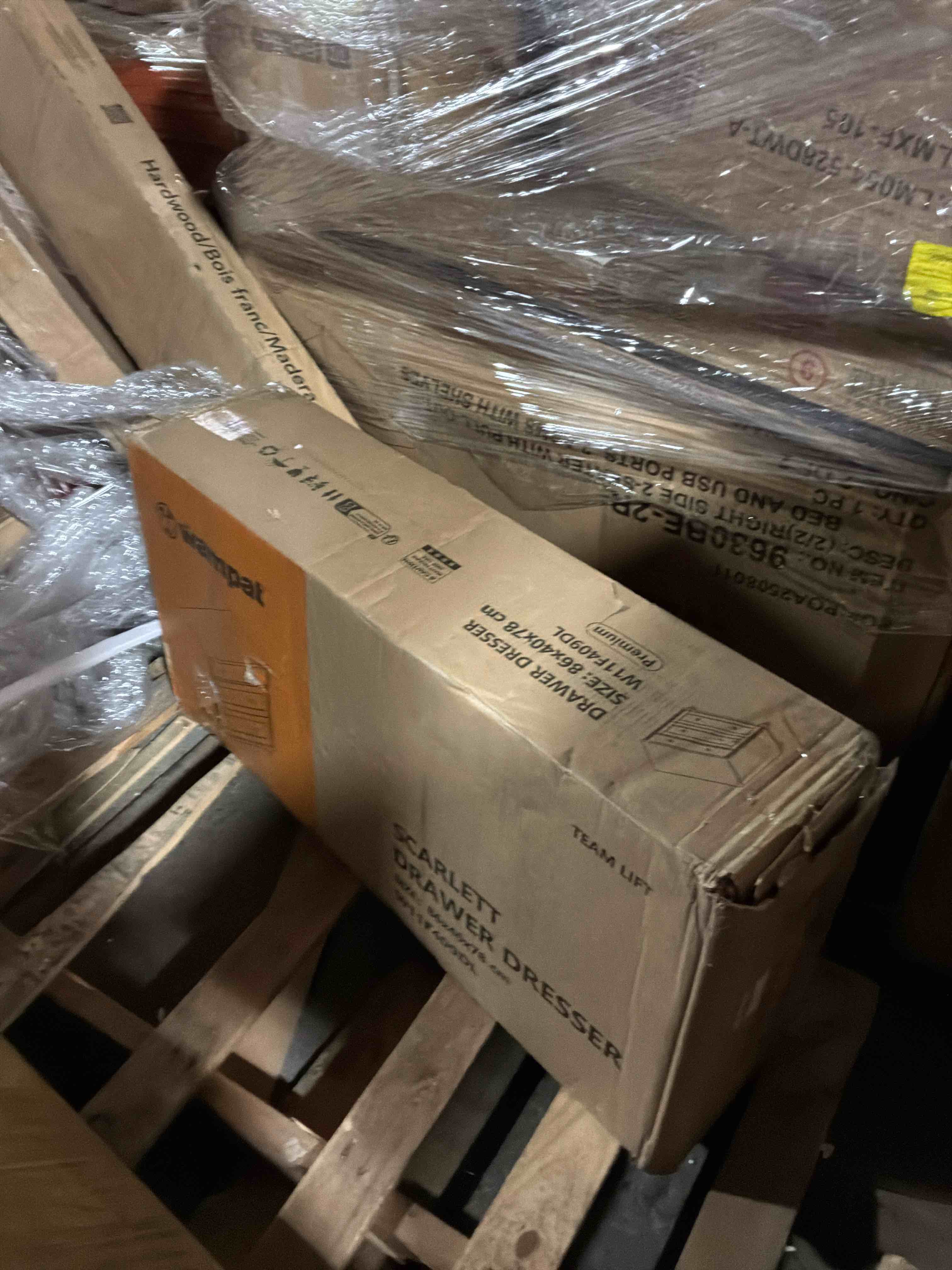 Condition photo showing New/Like New for wampat 34" dresser for bedroom with 3 drawers, white kids dressers with wide chest of drawers, mid century modern wooden closet storage organizer, small dressers for living room, nursery, hallway
