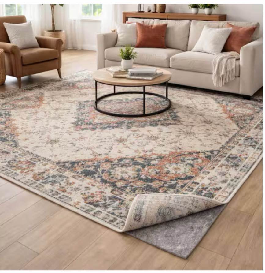 premium dual-surface rug pad 6 ft x 6 ft round 