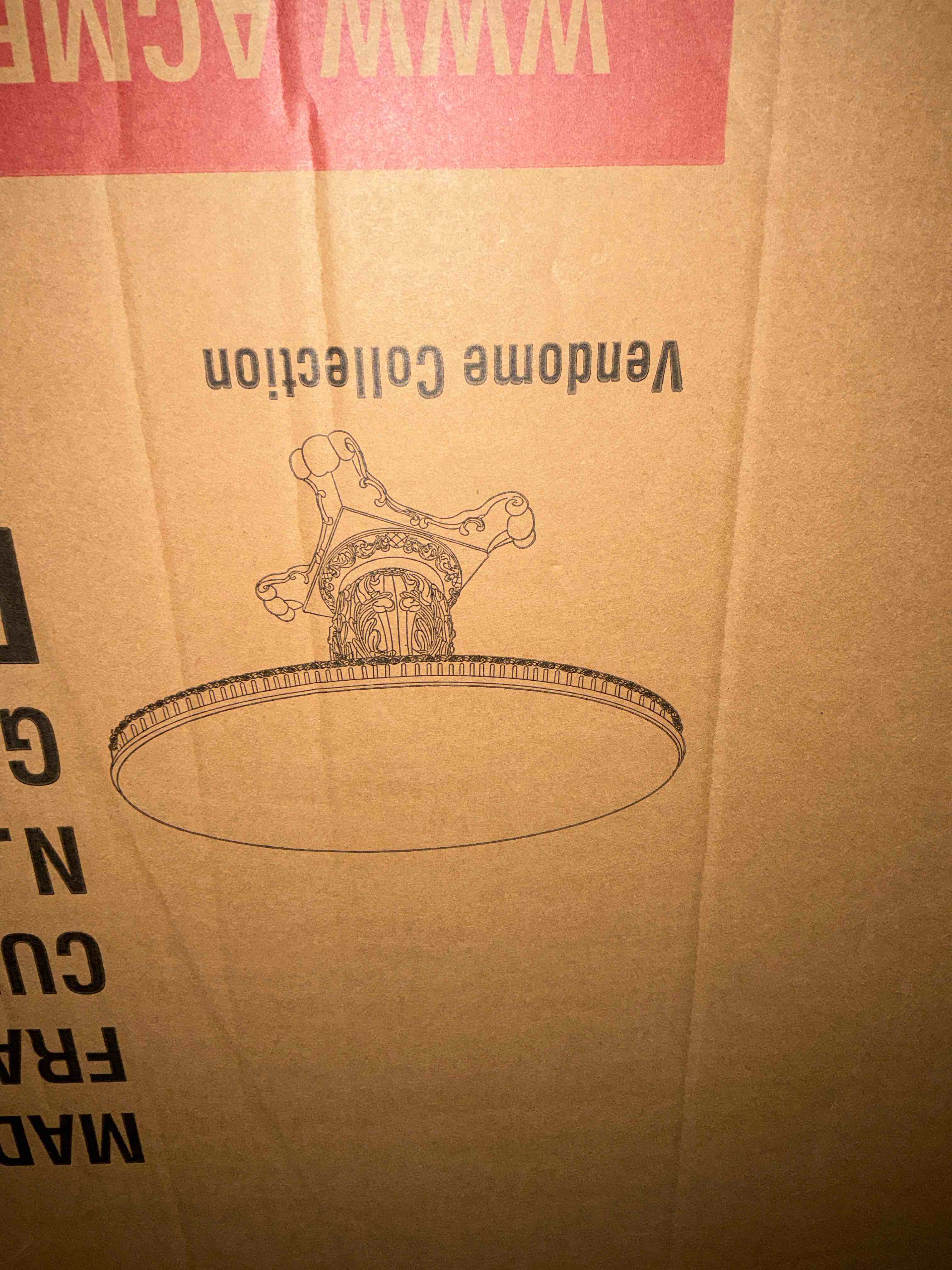 Condition photo showing New/Like New for moksh round dining table with pedestal ( top only )