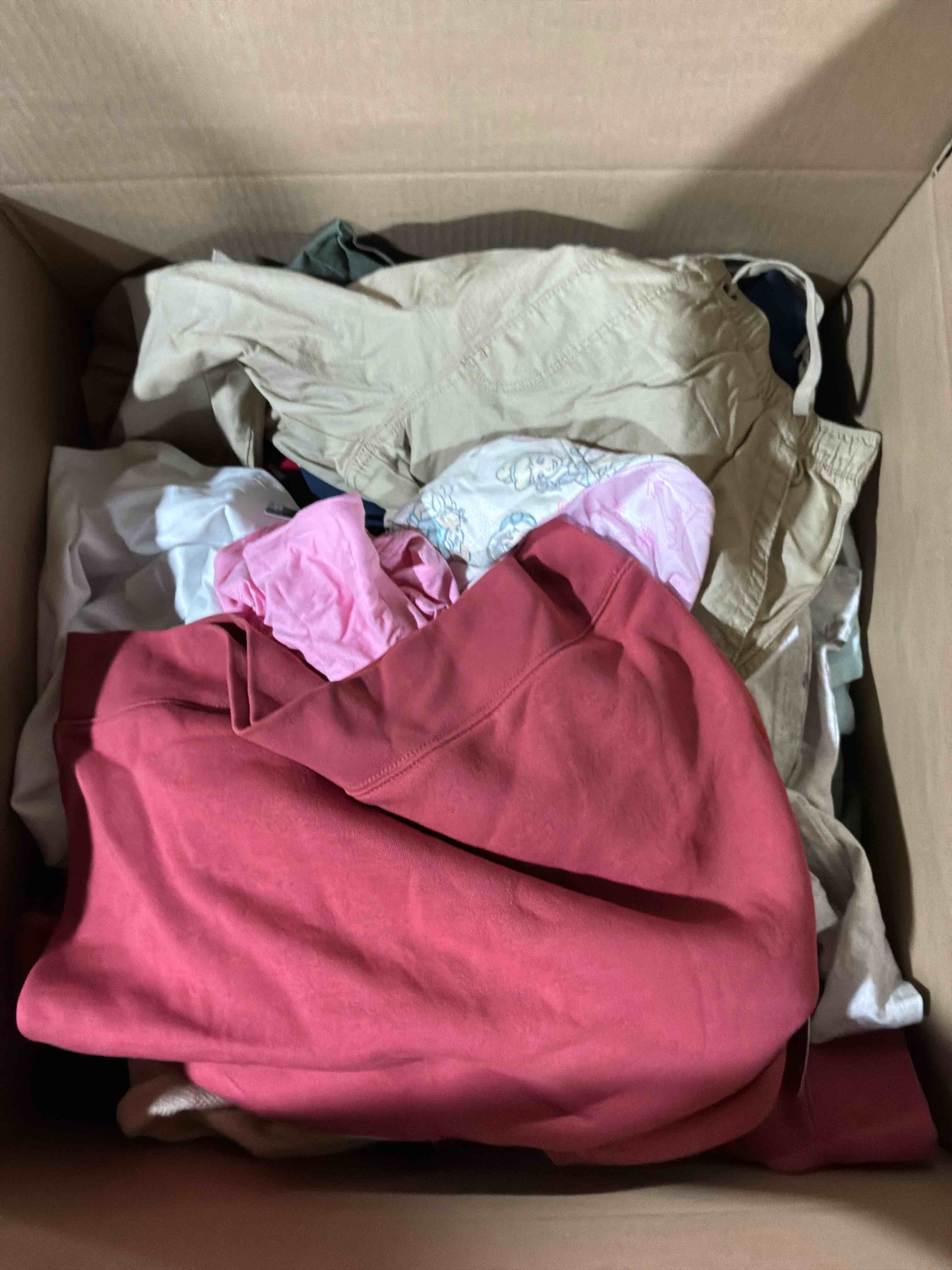 Condition photo showing New/Like New for box lot of new clothes (35pcs)
