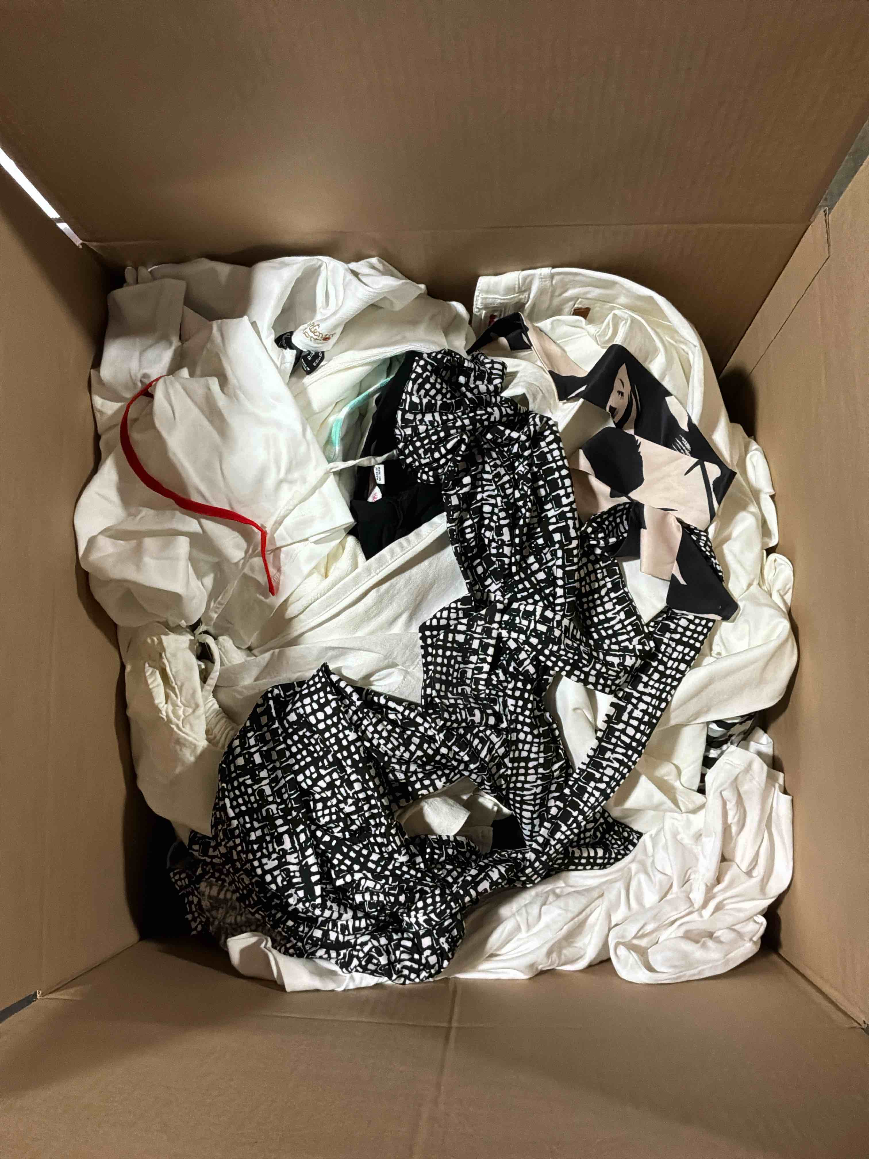 Condition photo showing New/Like New for box lot of new clothes (35pcs)