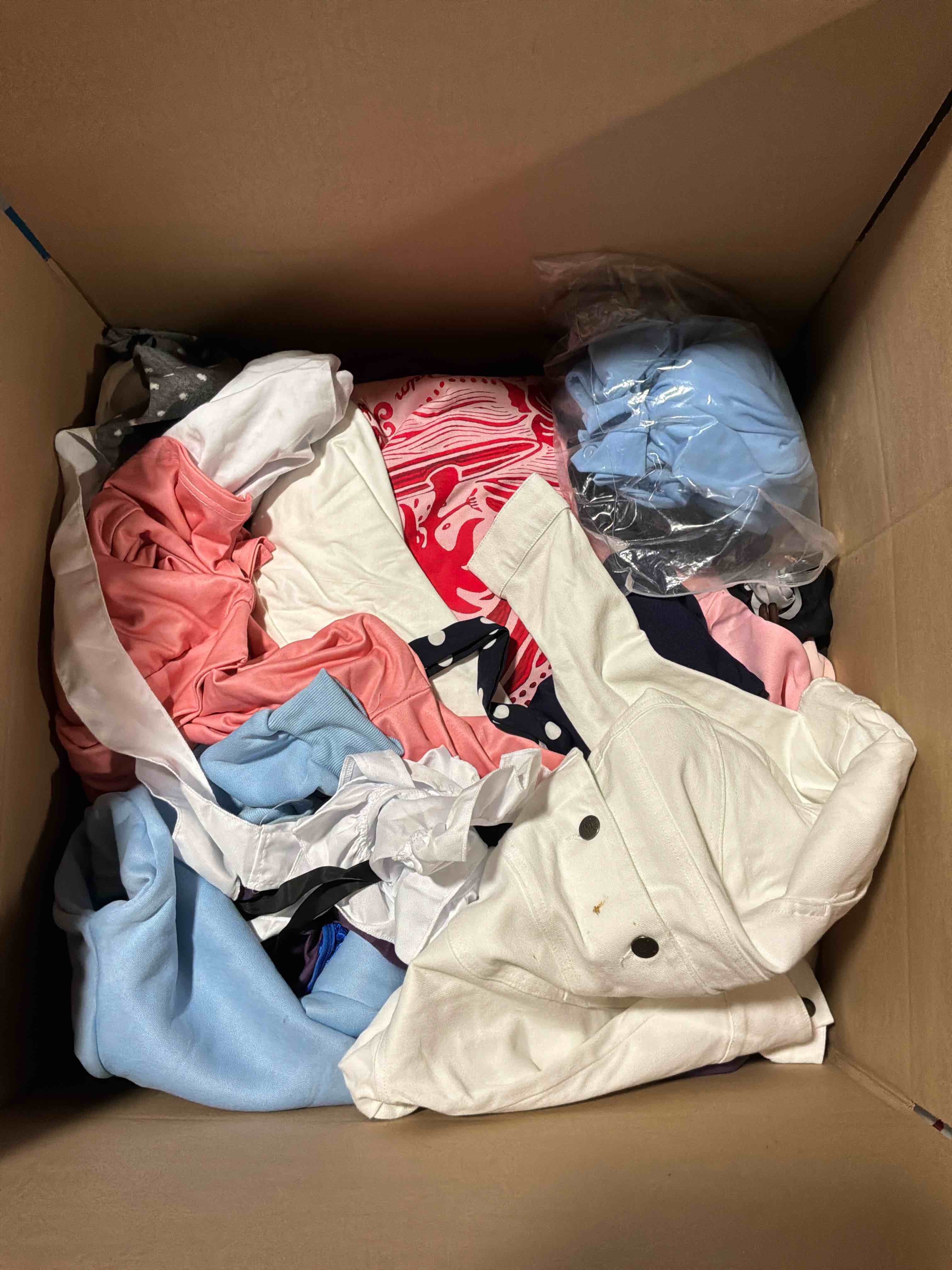 Condition photo showing New/Like New for box lot of new clothes (35pcs)