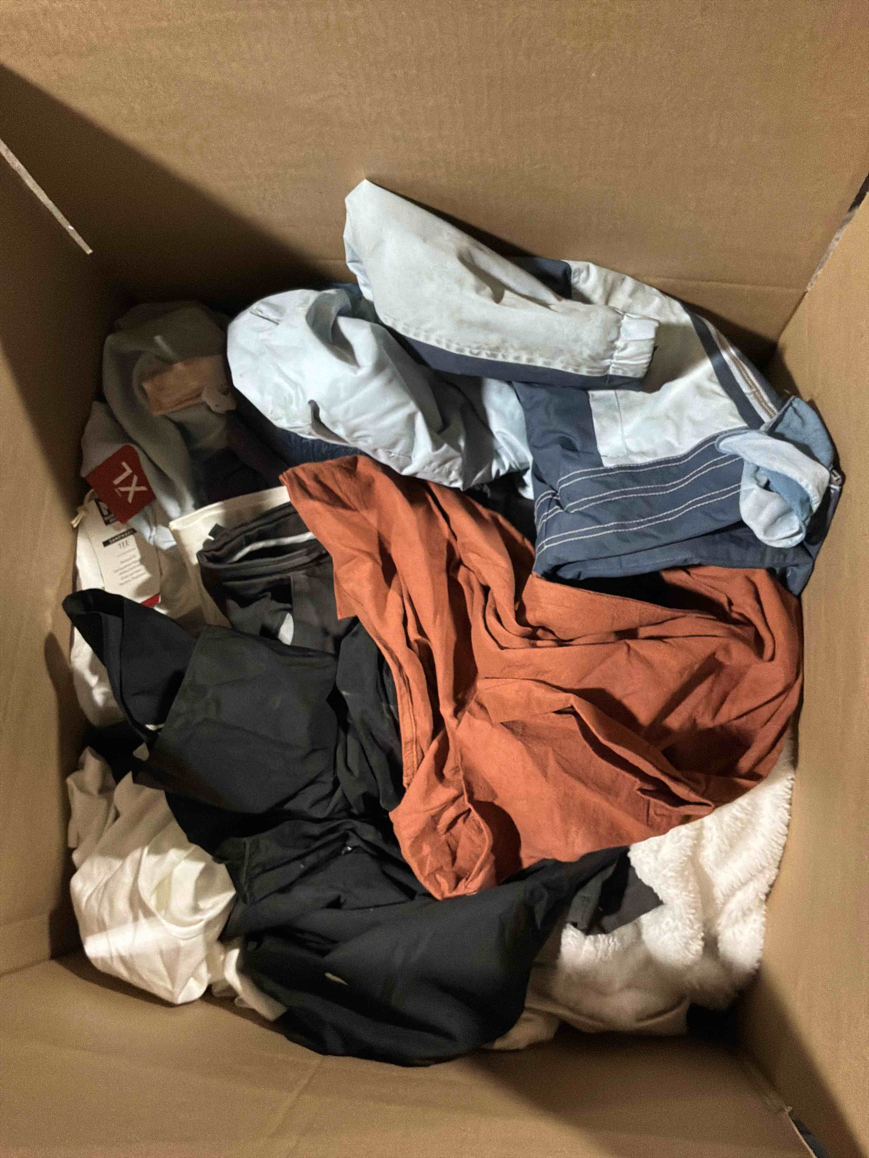 Condition photo showing New/Like New for box lot of new clothes (35pcs)