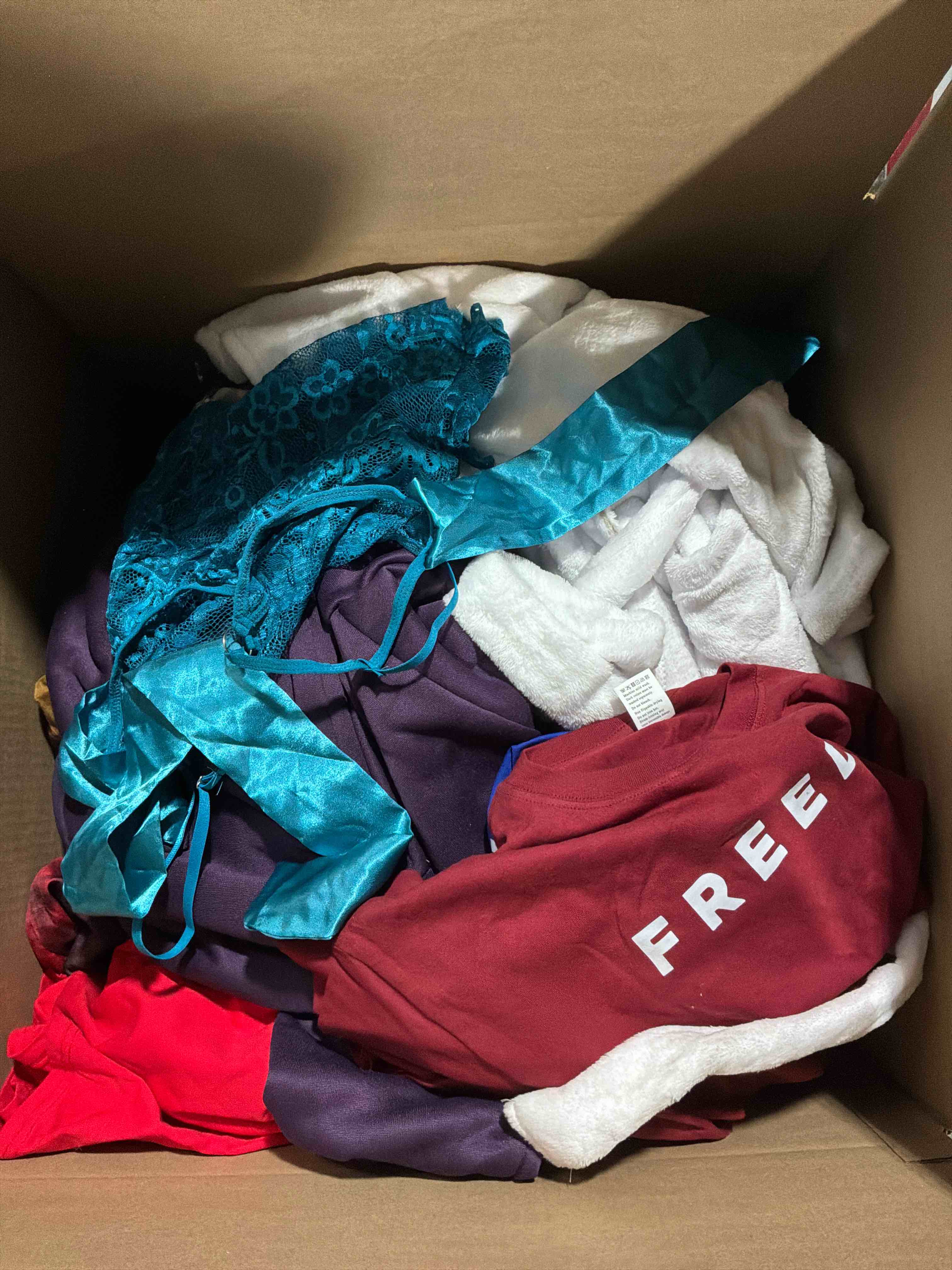 Condition photo showing New/Like New for box lot of new clothes (35pcs)