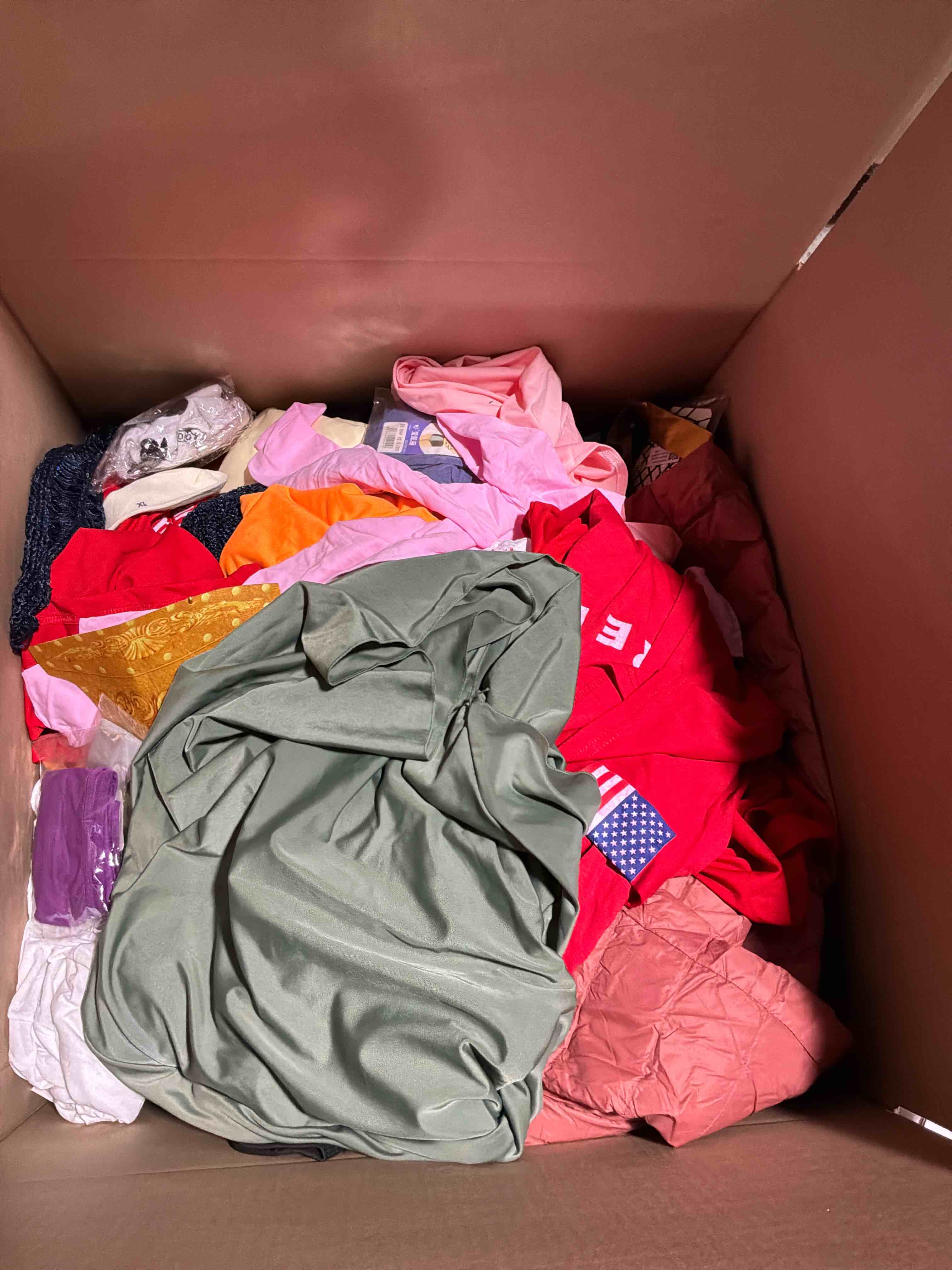 Condition photo showing New/Like New for box lot of new clothes (35pcs)