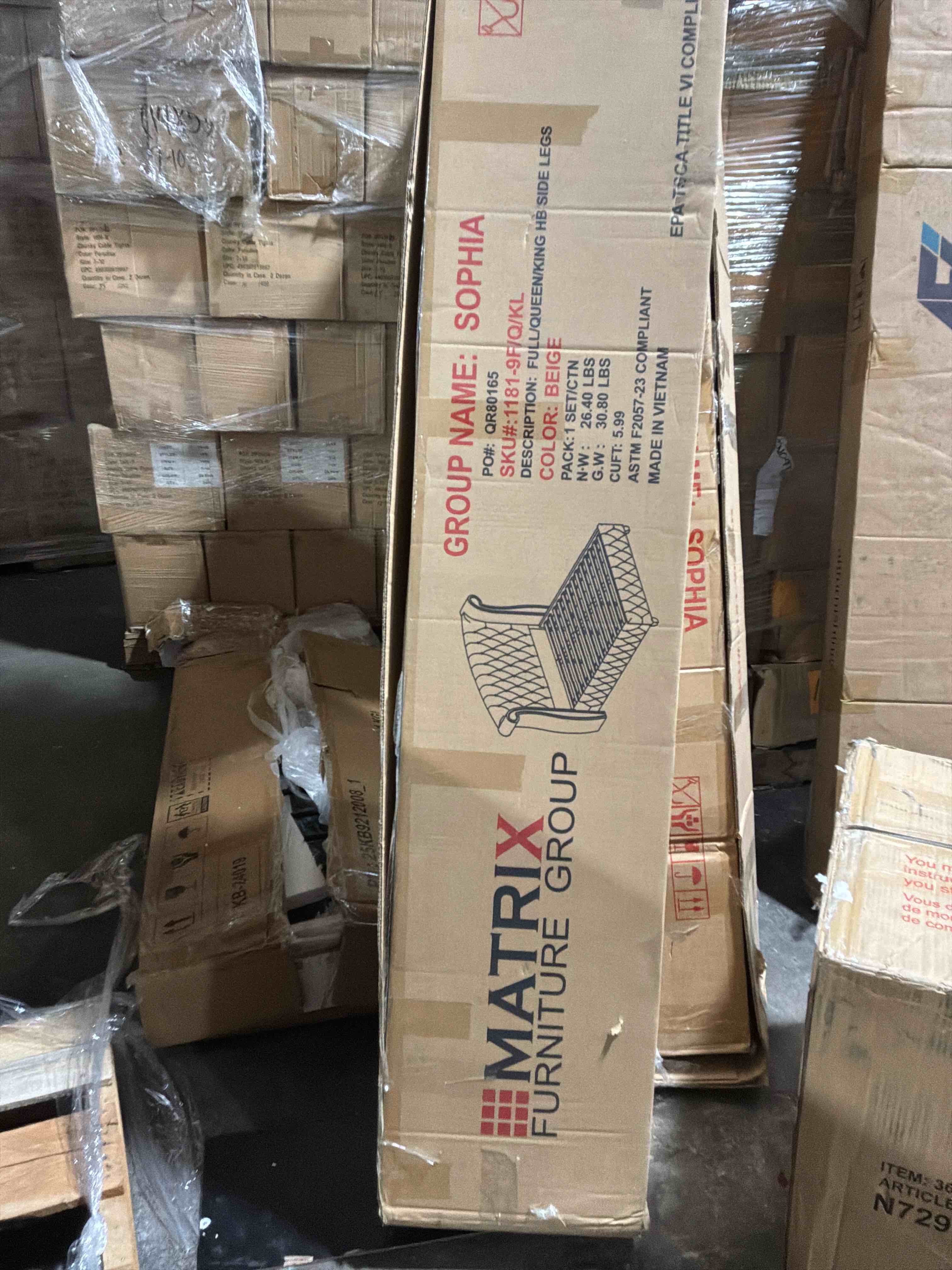 Condition photo showing New/Like New for Upholstered Floating Bed With LED Lights Charging Port Full,Queen,king