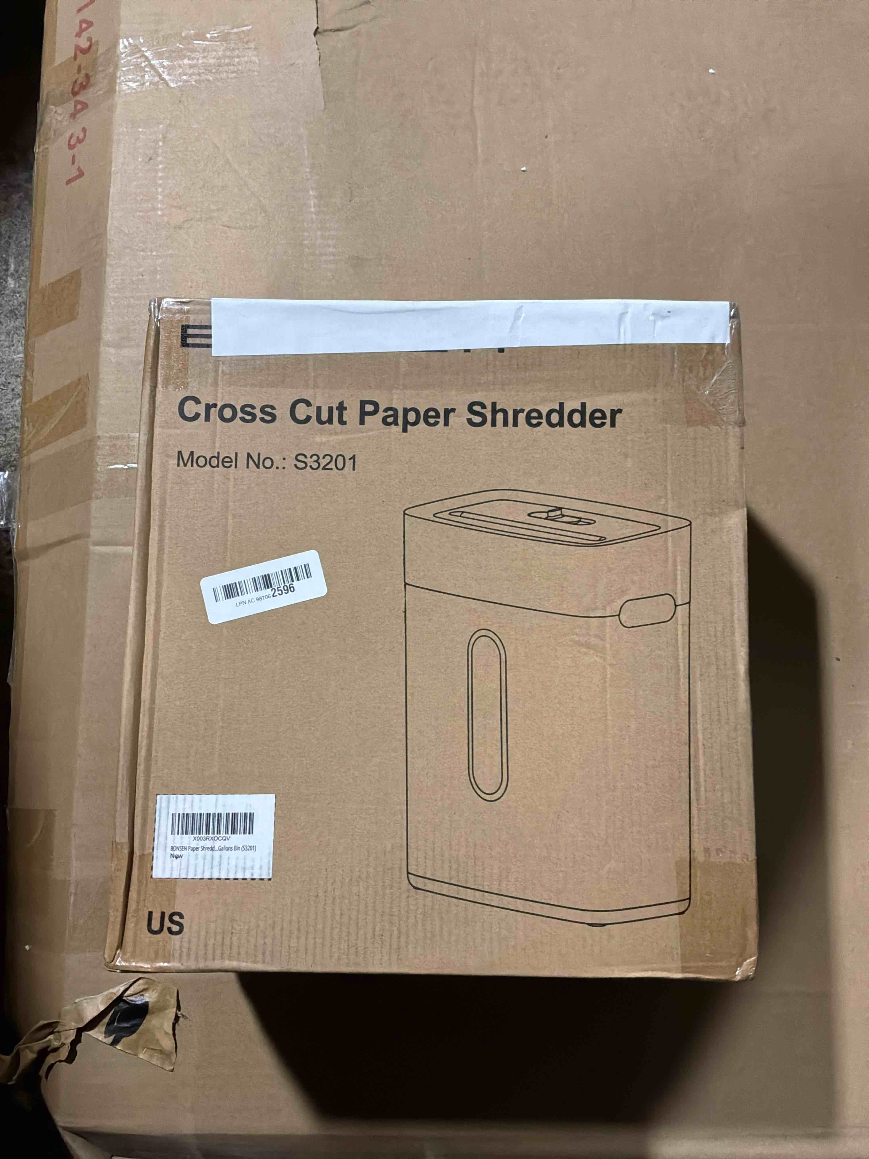 Condition photo showing New/Like New for Cross Cut Paper Shredder Model S3201