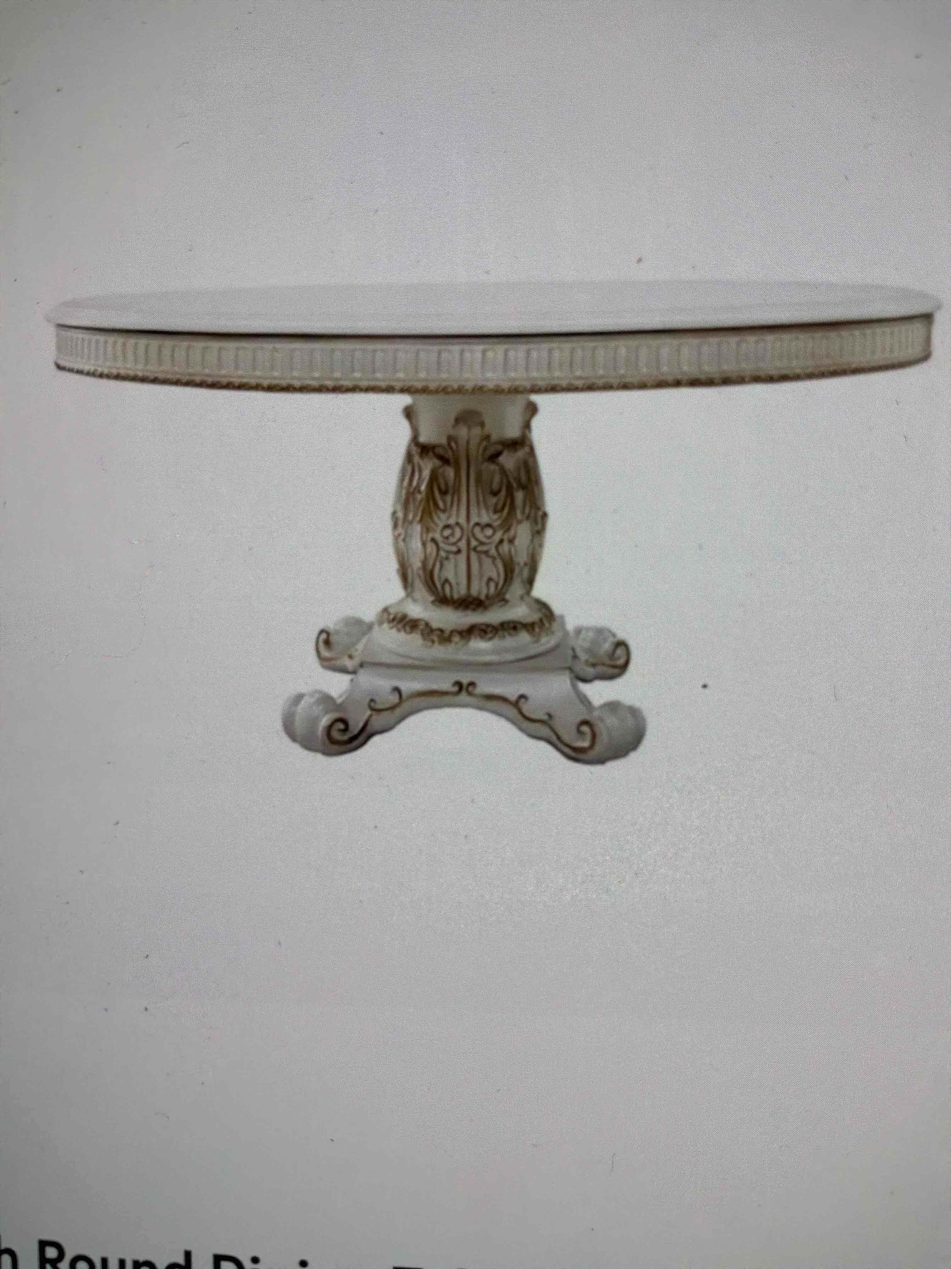 Condition photo showing Good Condition for Moksh Round Dining Table W/pedestal Base Wayfair 