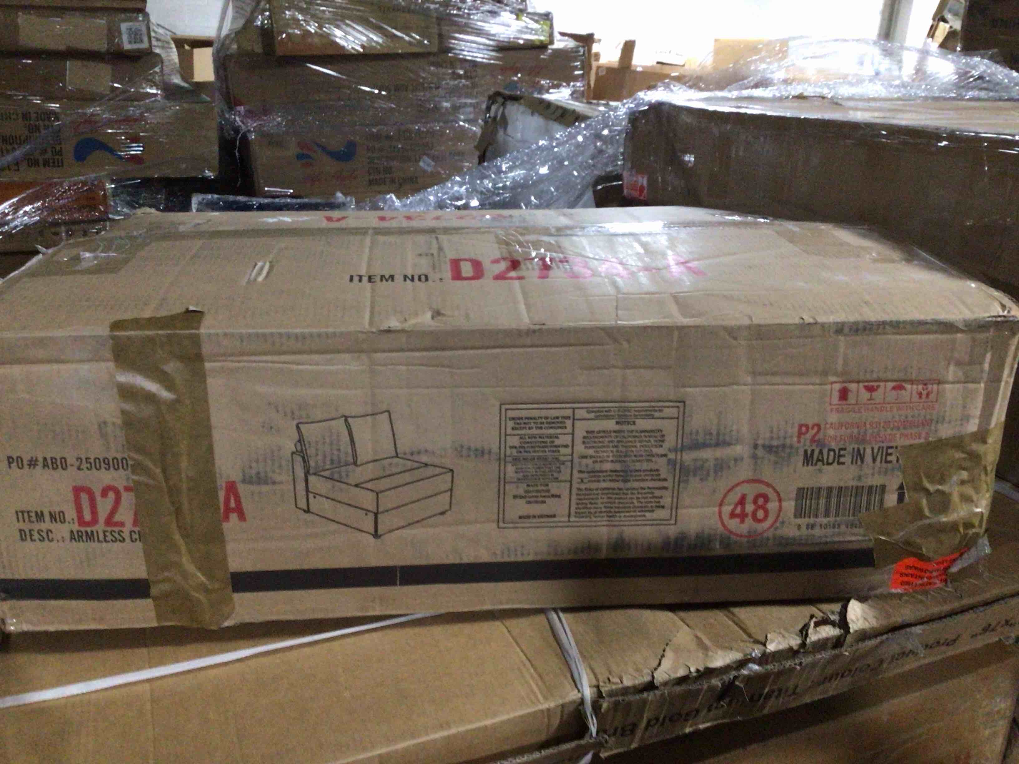 Condition photo showing New/Like New for Ashira Wide Reversible Modular Corner Sectional with Ottoman