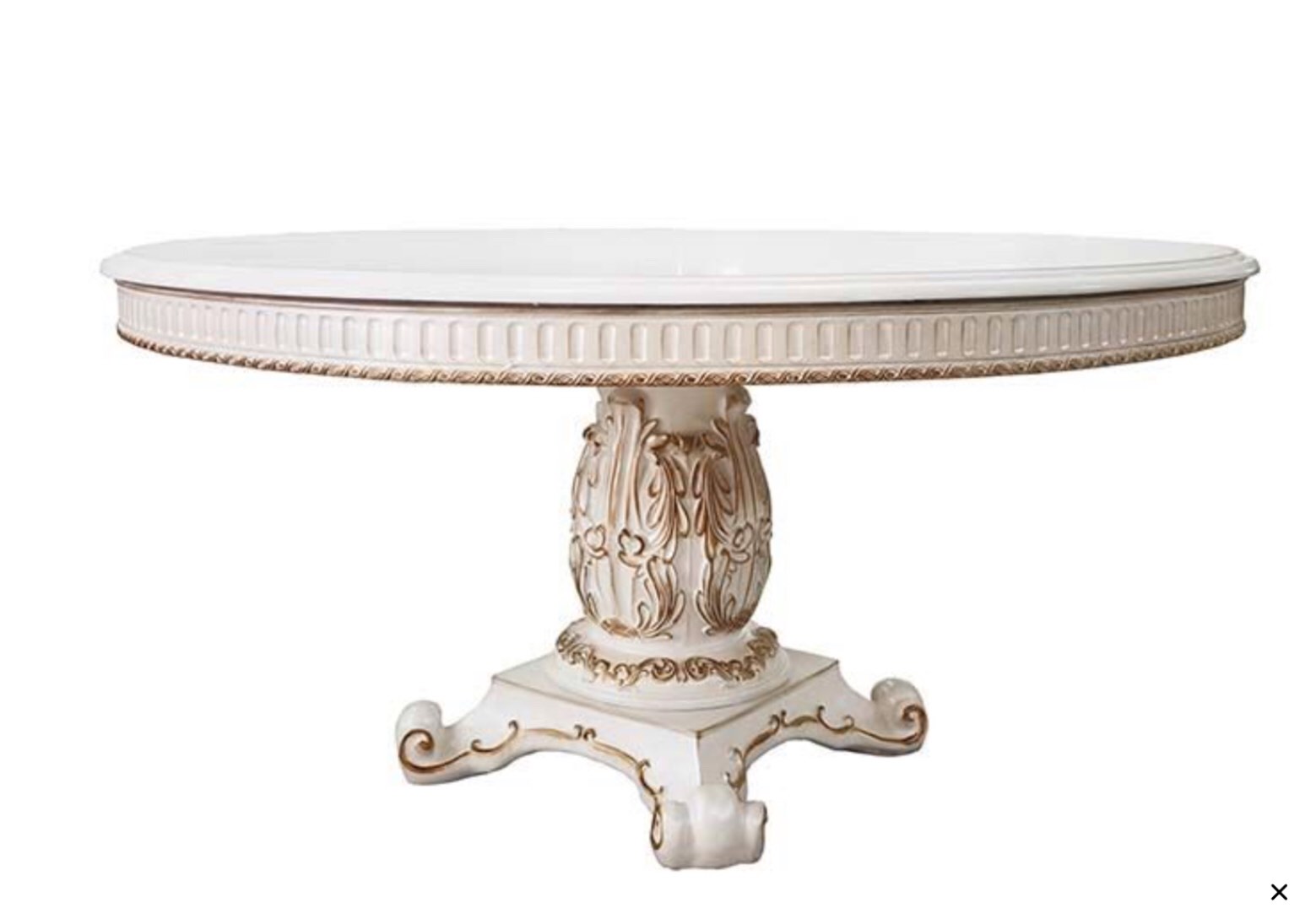 Moksh round dining table, pedestal base 
