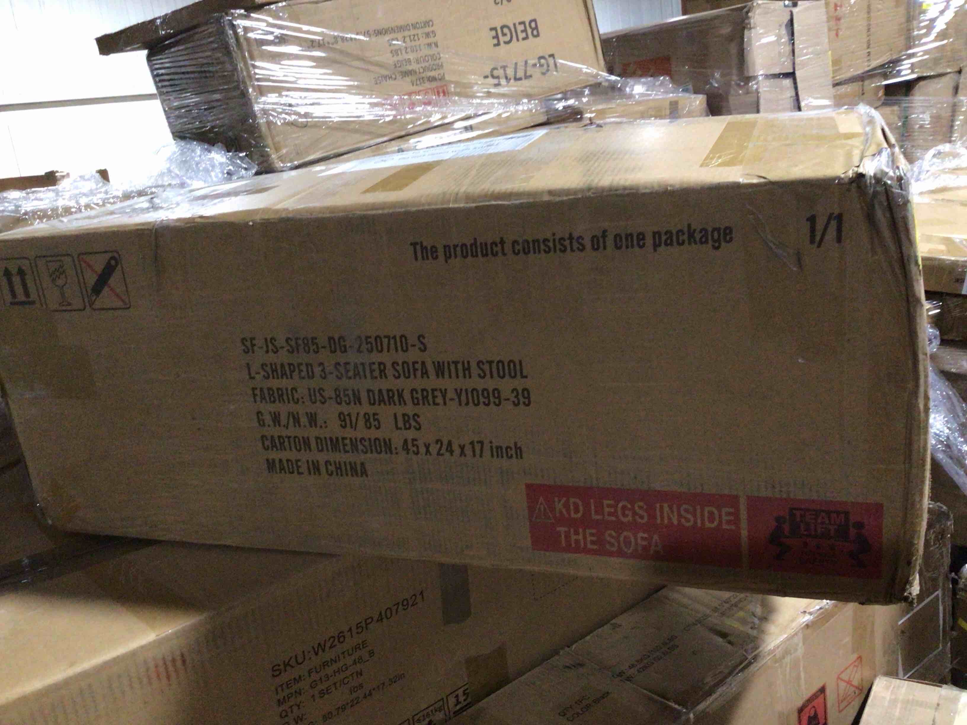 Condition photo showing New/Like New for Kainon 73.6" 3-Seater Upholstered Sofa Couch