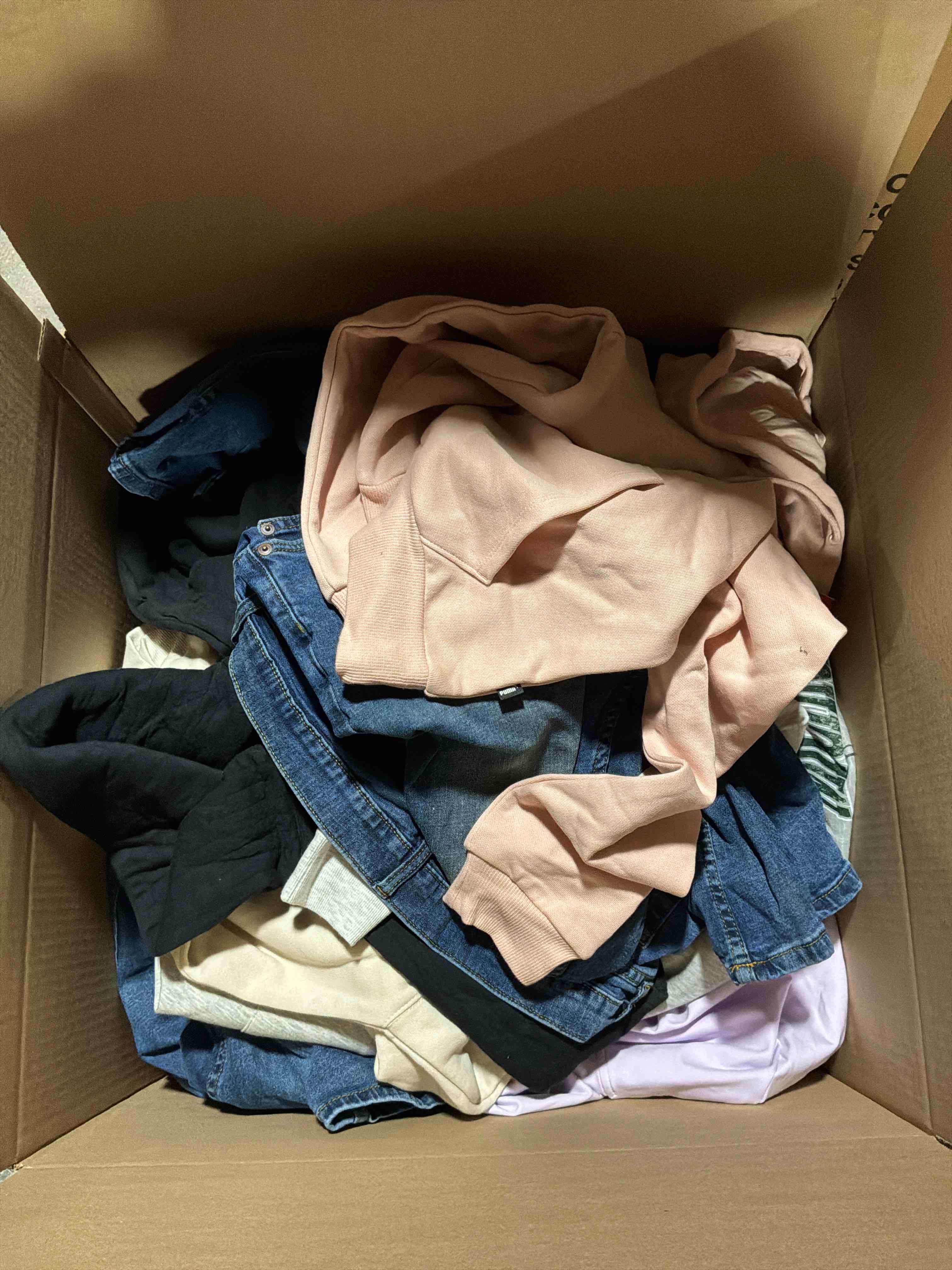 Condition photo showing New/Like New for box lot of new clothes (30pcs)