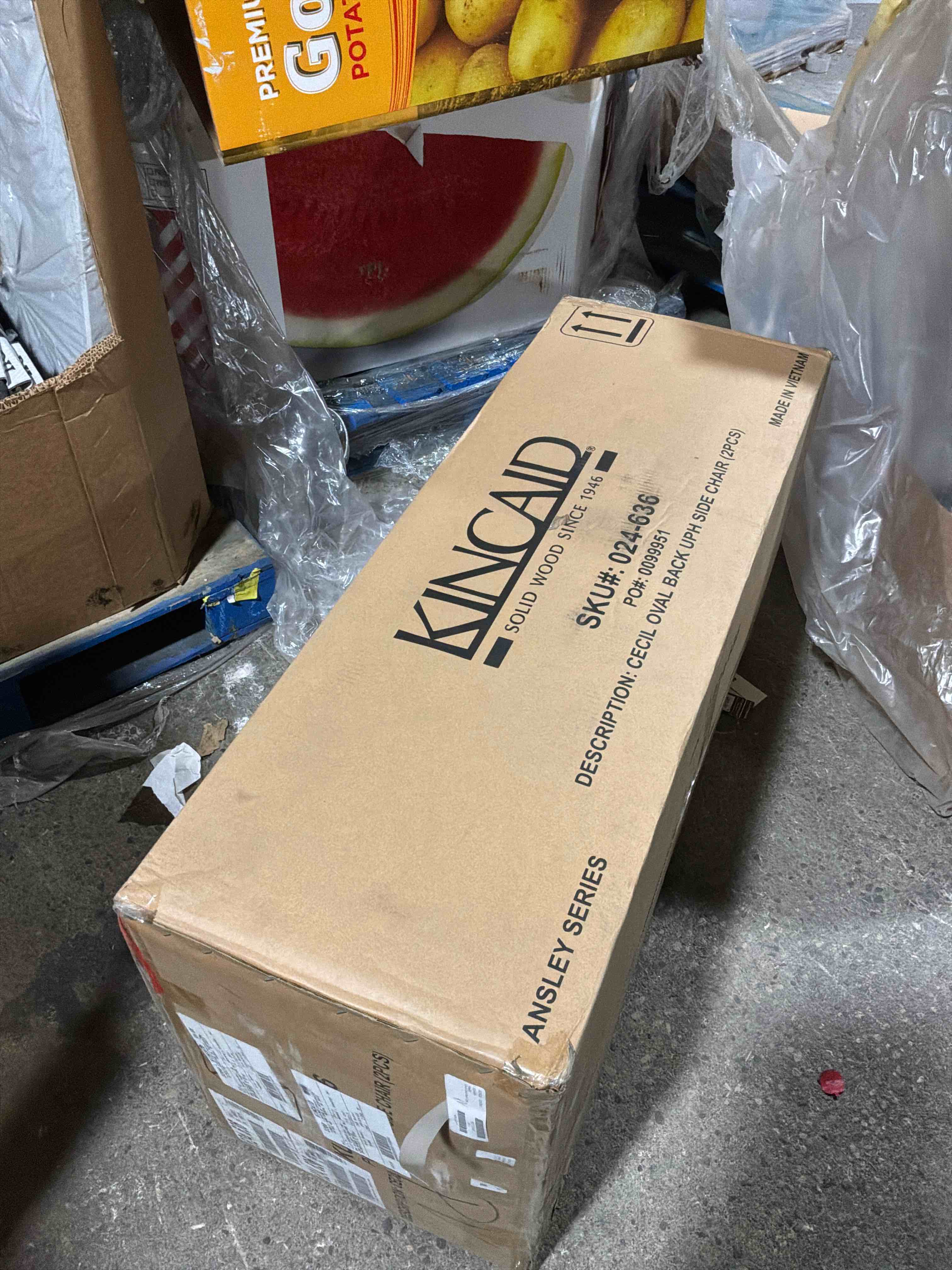 Condition photo showing New/Like New for kincaid furniture casual dining cecil oval back uph side chair 024-636 at burke furniture inc.