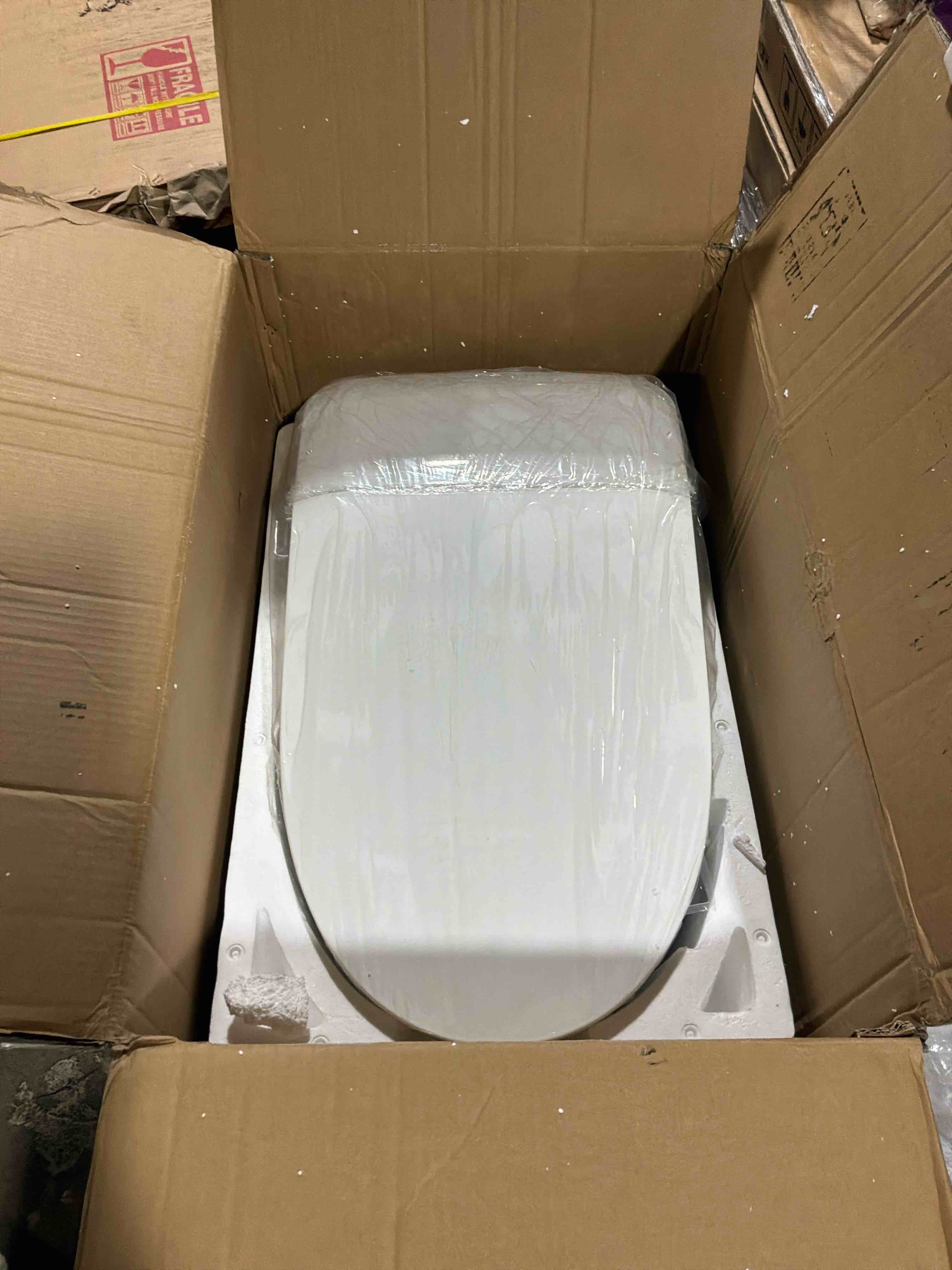 Condition photo showing New/Like New for vipbear - smart toilet with built-in tank, one-piece bidet toilet with foot flush, auto lid/flush, heated seat, warm water&dryer - white