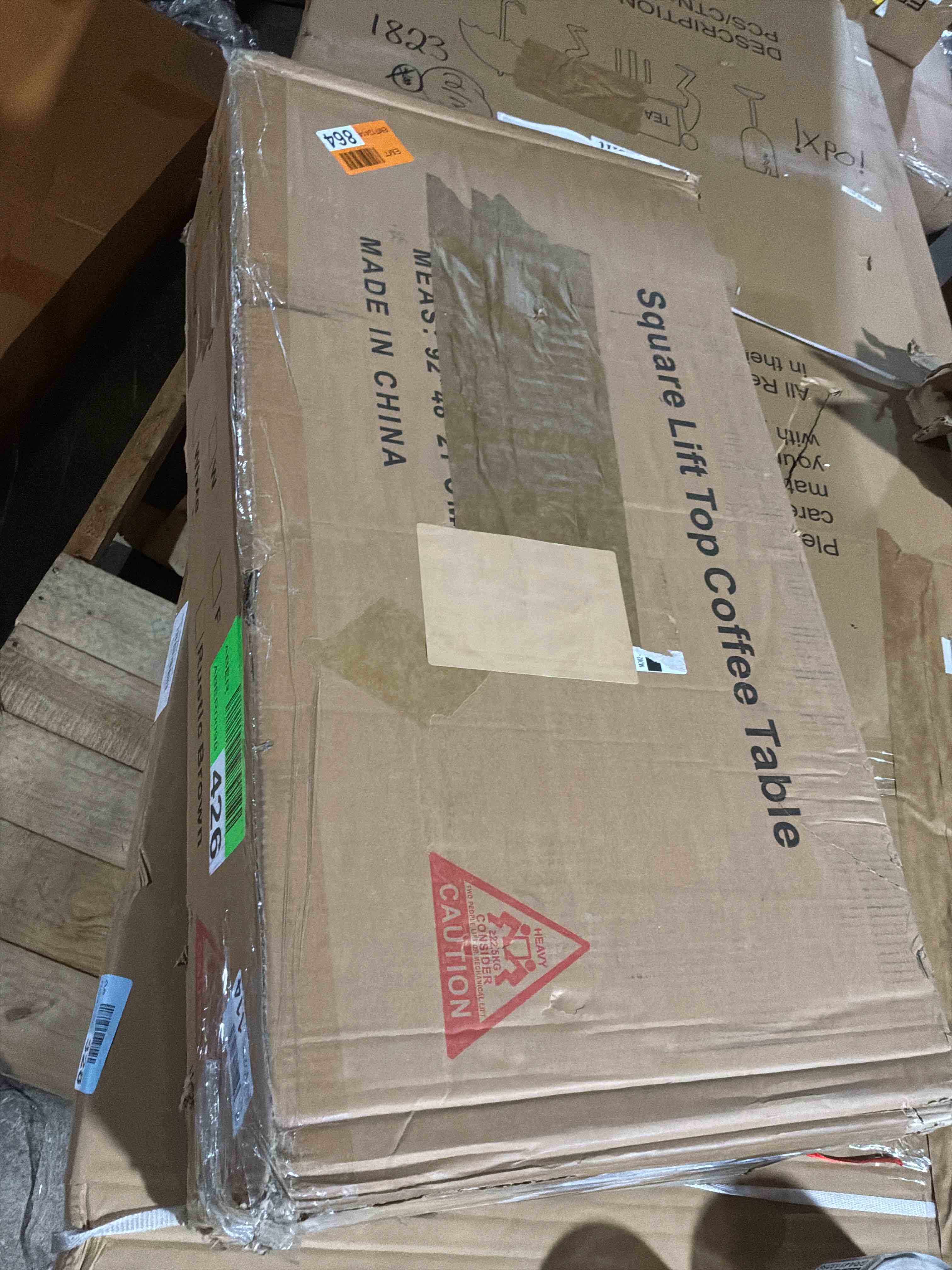 Condition photo showing New/Like New for similar to sedeta 31.5" lift top coffee table with storage, square coffee tables for living room, farmhouse coffee table with large hidden storage compartment and adjustable shelves, black