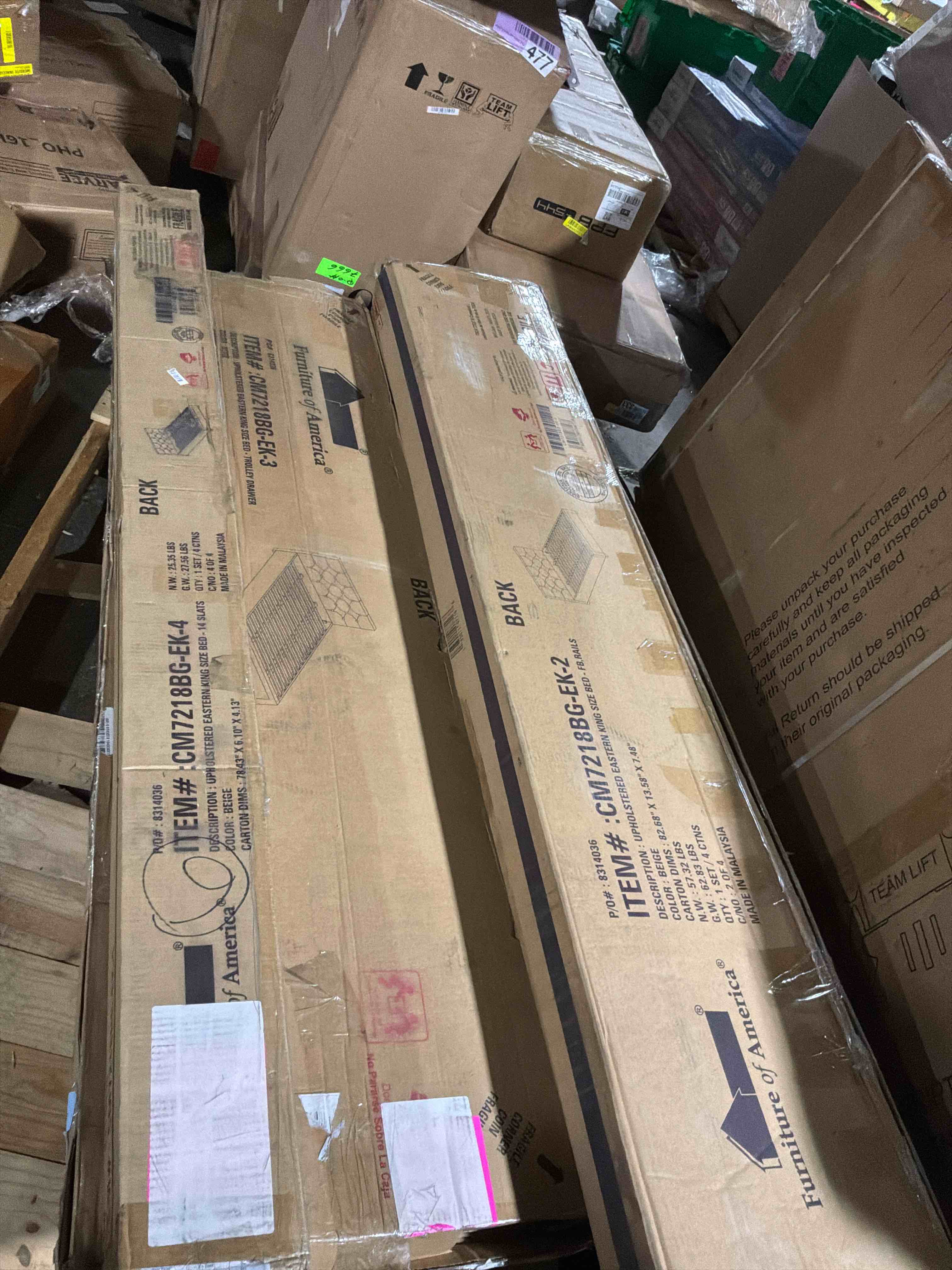 Condition photo showing New/Like New for jaren eastern king beige bed