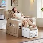 Spa Sofa Chair with Foot Bath Basin & Back Massage Adjustable Electric Massage Recliner for Estheticians, Eyelash Extensions, Nails & Beauty