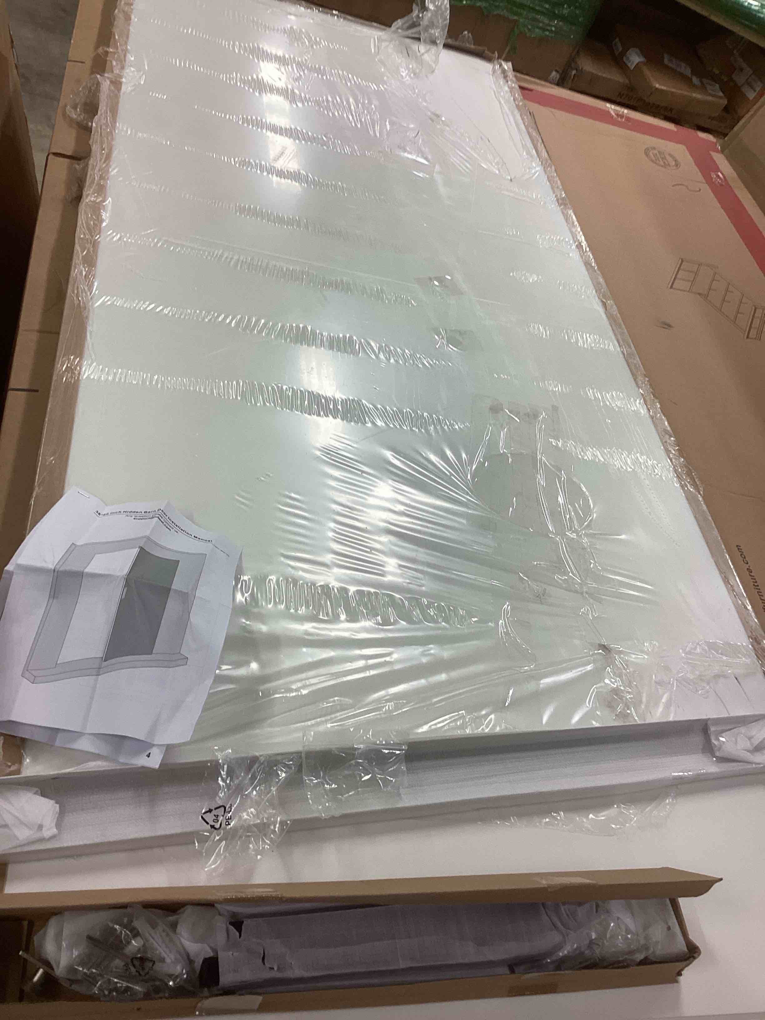 jubest 36x86 inch hidden barn door, white (scratched)