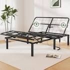 marsail queen adjustable bed base frame with 4 height options, independent head and foot incline, 4 usb ports and 5 min assembly for lounging, reading, reduce snoring and acid reflux